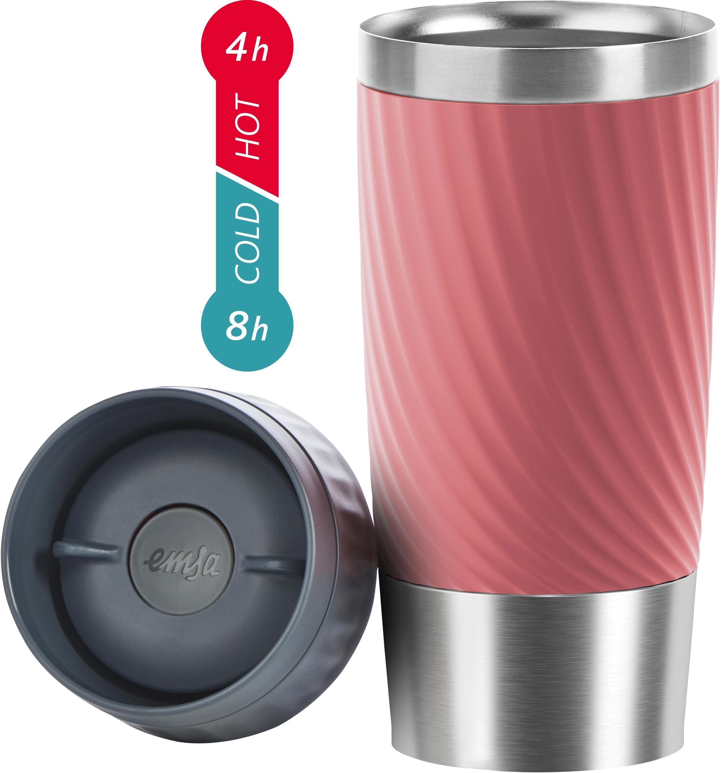 Emsa Thermobecher »Tavel Mug Easy kalt Edelstahl, 360°Trinköffnung, bestellen spülmaschinenfest,4h 8h OTTO online Twist«, 0,36L, warm/ bei