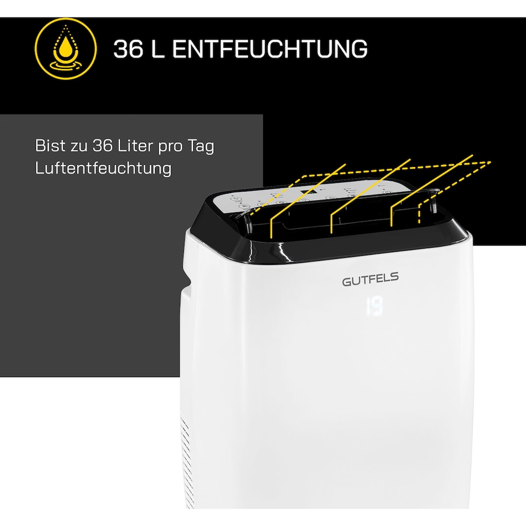 Gutfels 3-in-1-Klimagerät »CM 81456 we«, Luftkühlung - Entfeuchtung - Ventilation, geeignet für 45 m² Räume