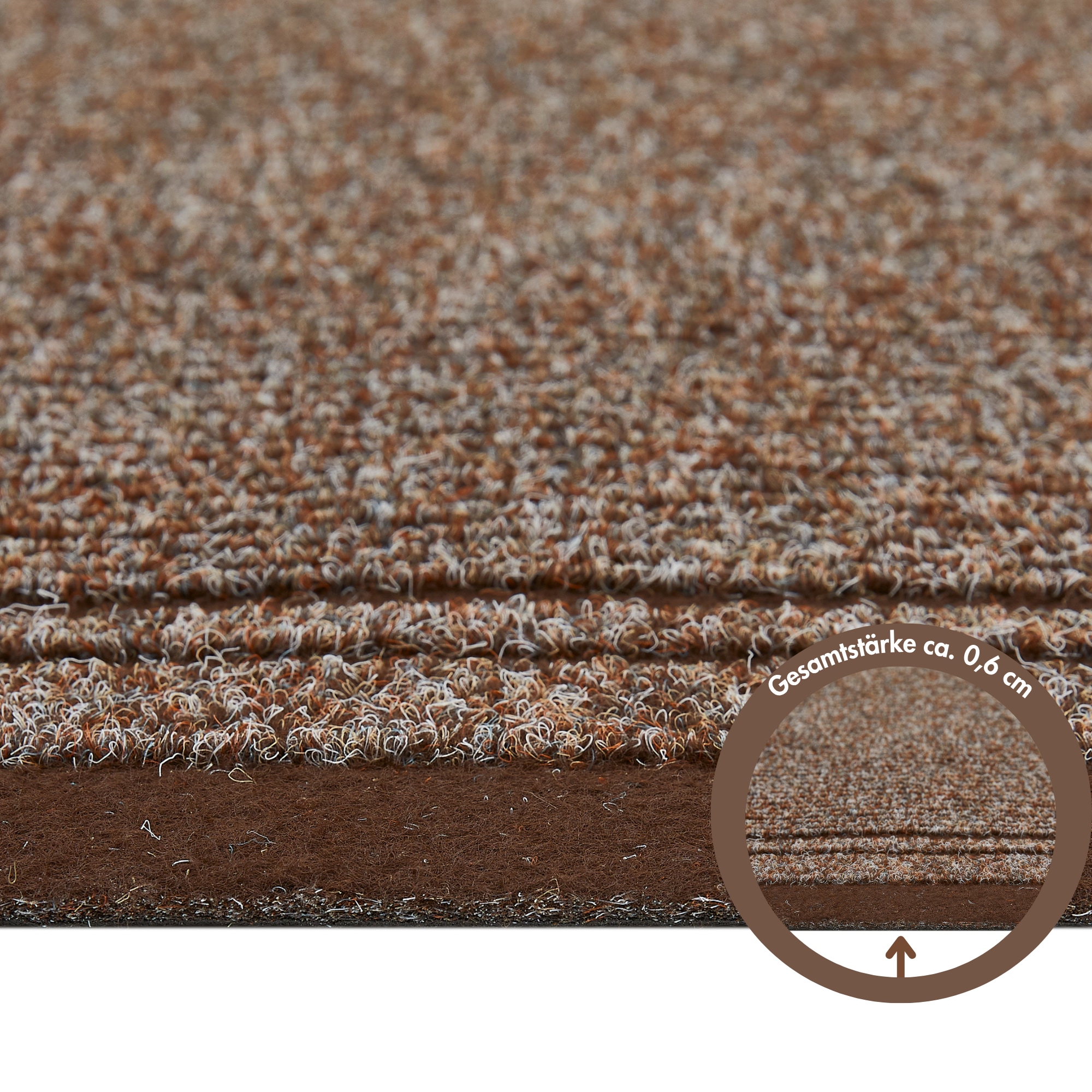 Andiamo Läufer »Mitch, Made in Belgium«, rechteckig, 6 mm Höhe, Schmutzfangläufer, meliert, mit Bordüre, In- und Outdoor geeignet