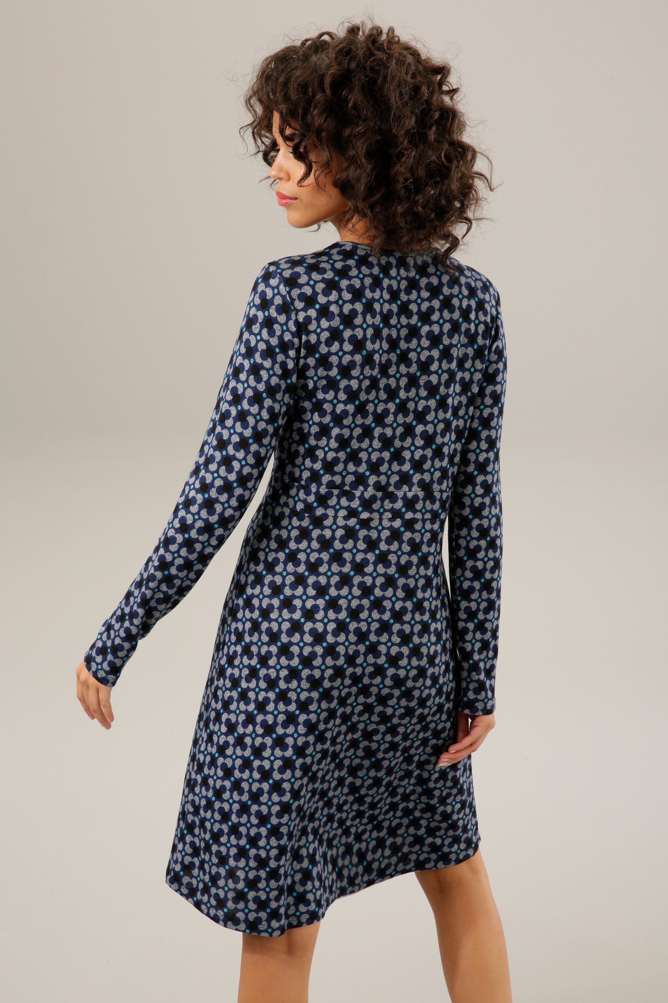 Aniston CASUAL Jerseykleid, mit V-Ausschnitt in Wickeloptik online bei OTTO | Jerseykleider