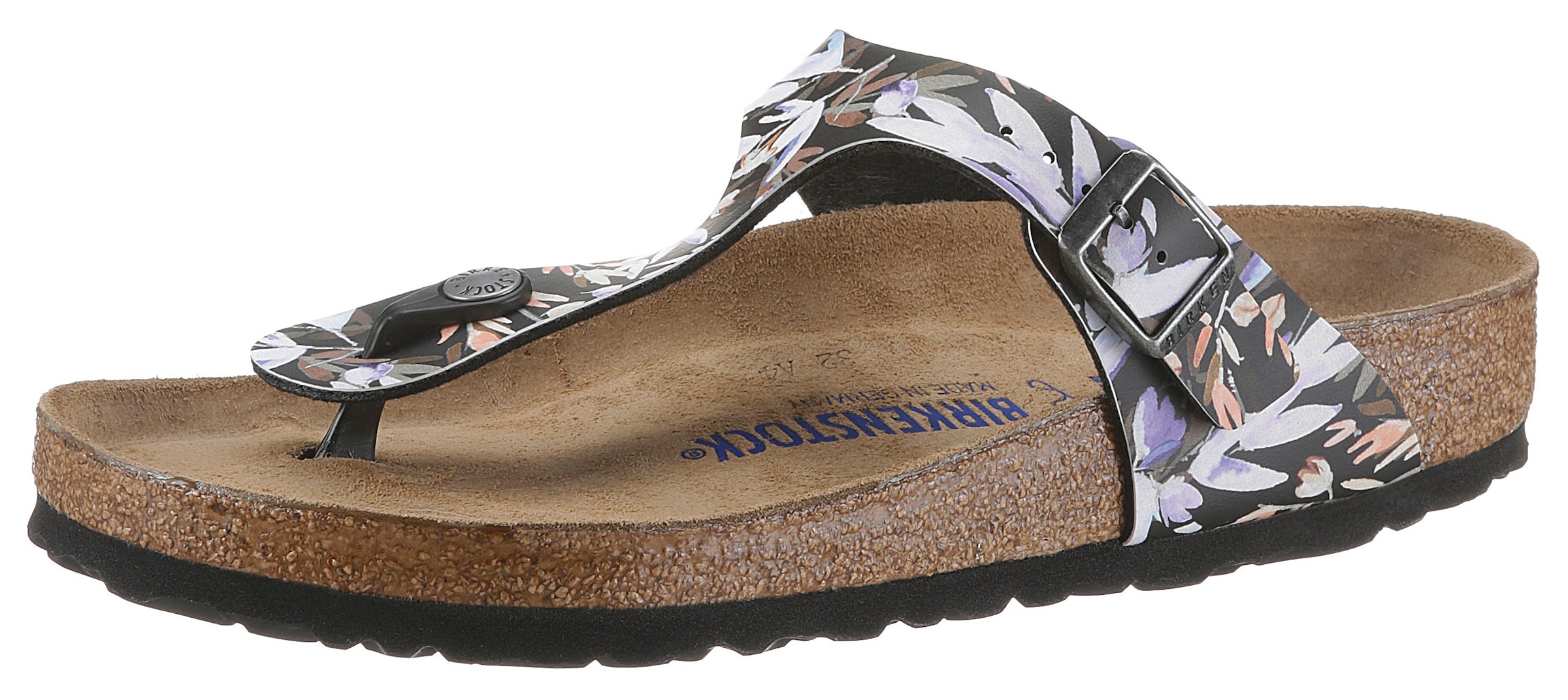 Birkenstock Zehentrenner »Gizeh Floral«, mit angesagtem Druck