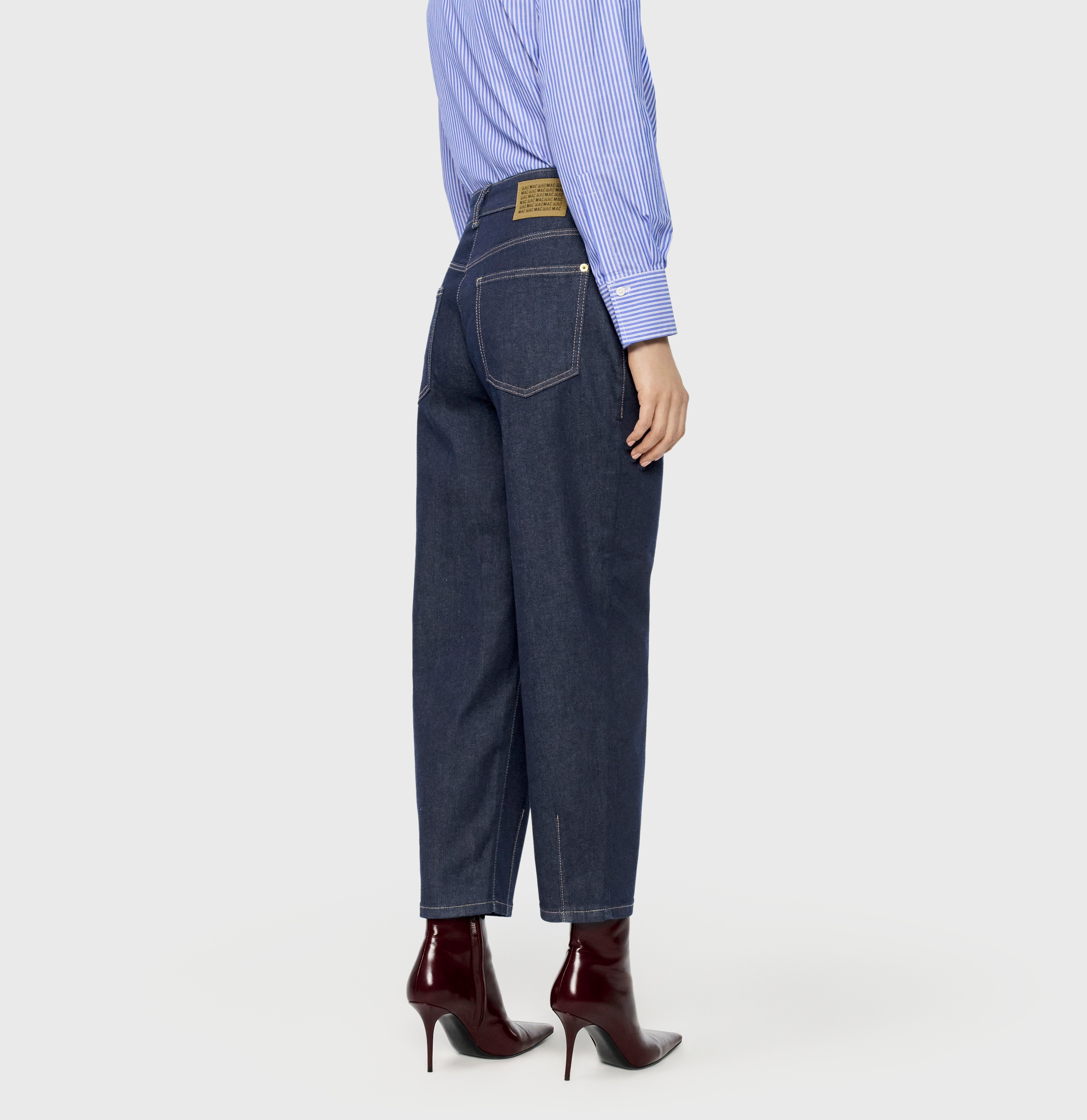 MAC Relax-fit-Jeans »BOBBIE« Barrel Jeans mit modernen Naht-Details