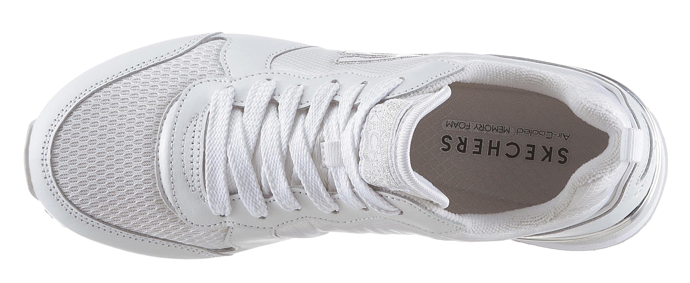 Skechers Sneaker »Gold´n Gurl«, Freizeitschuh, Halbschuh, Schnürschuh mit Metallic-Details