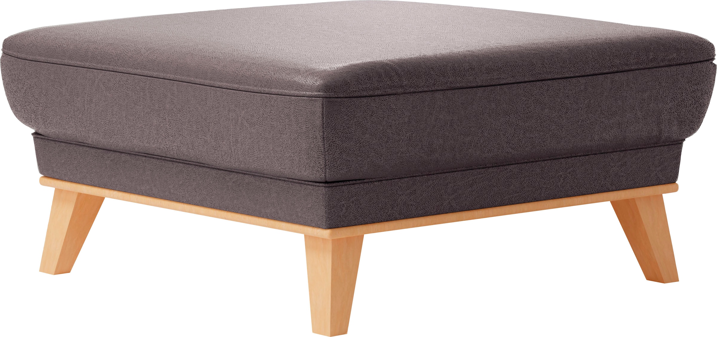 sit&more Polsterhocker »Lavida«, Mit elegantem Holzrahmen