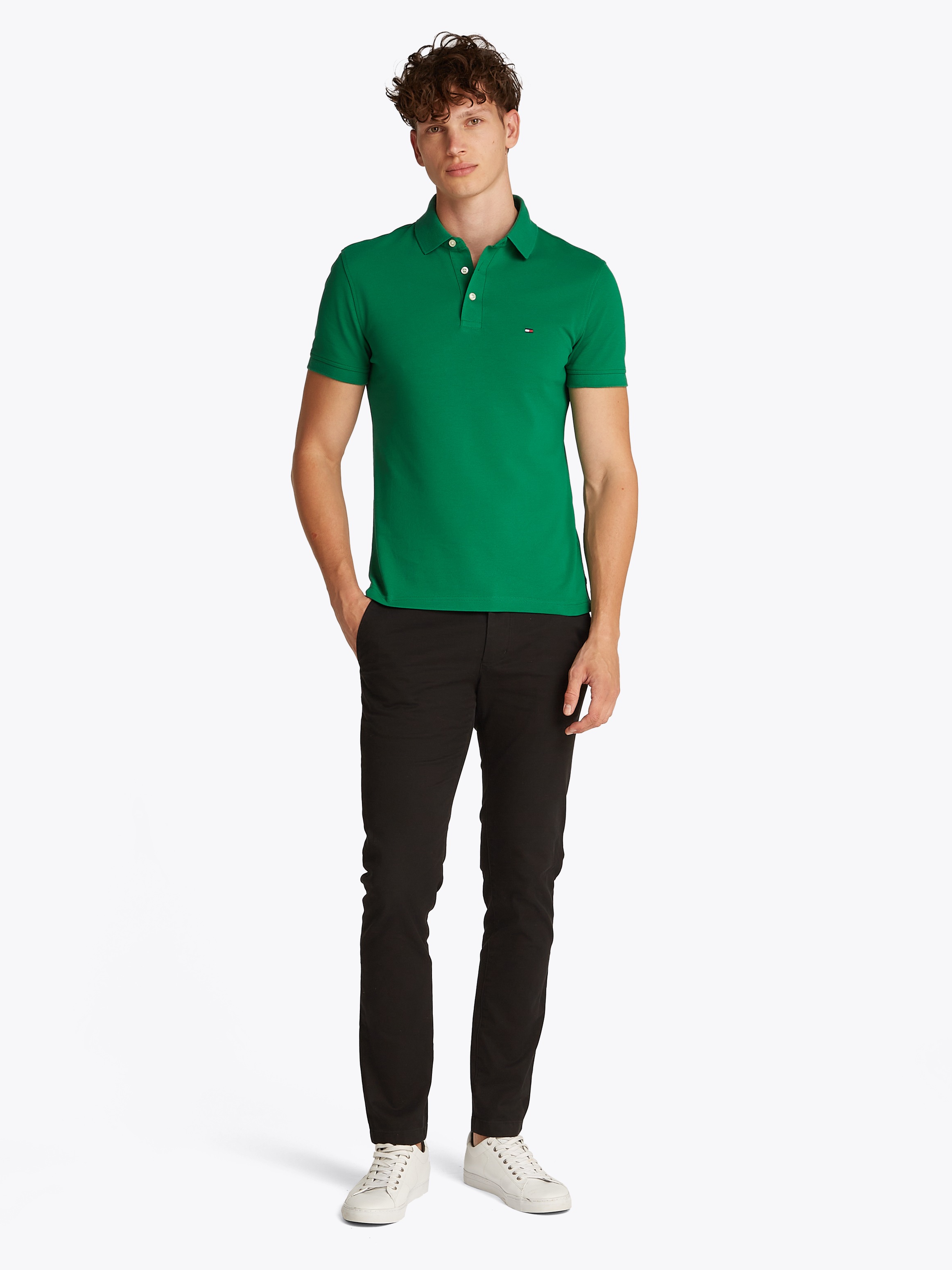 Tommy Hilfiger Poloshirt »1985 SLIM POLO«, aus leicht strukturiertem Piqué-Material