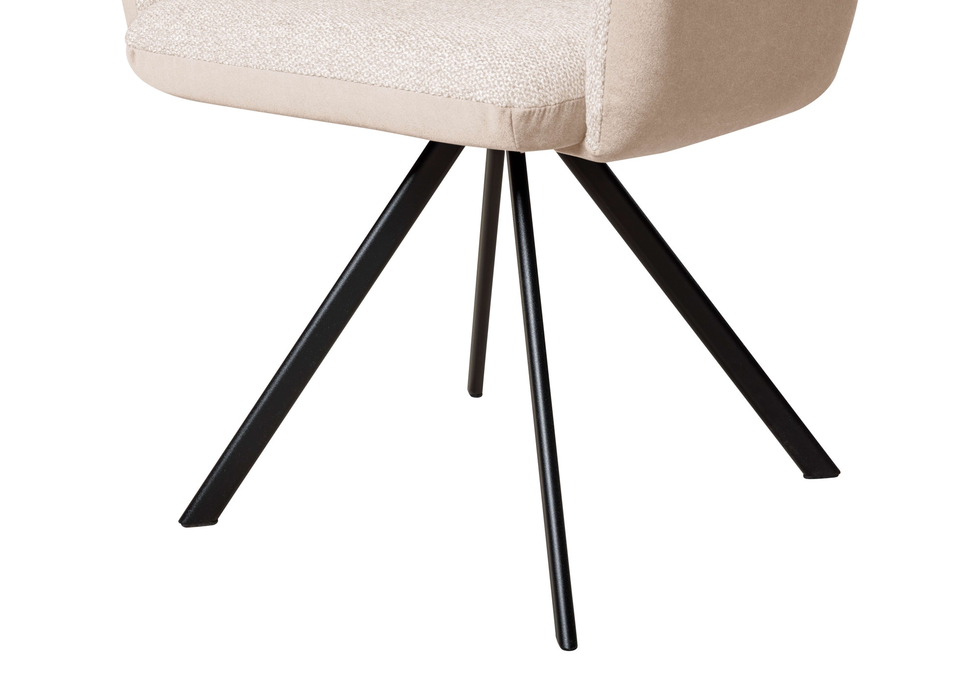 OTTO home Armlehnstuhl »Gabi Polsterstuhl, Esszimmerstuhl, Küchenstuhl, 4-Fußstuhl« () Gestell aus matt-schwarzem Flachmetall, stabil, 2-Stoff-Design