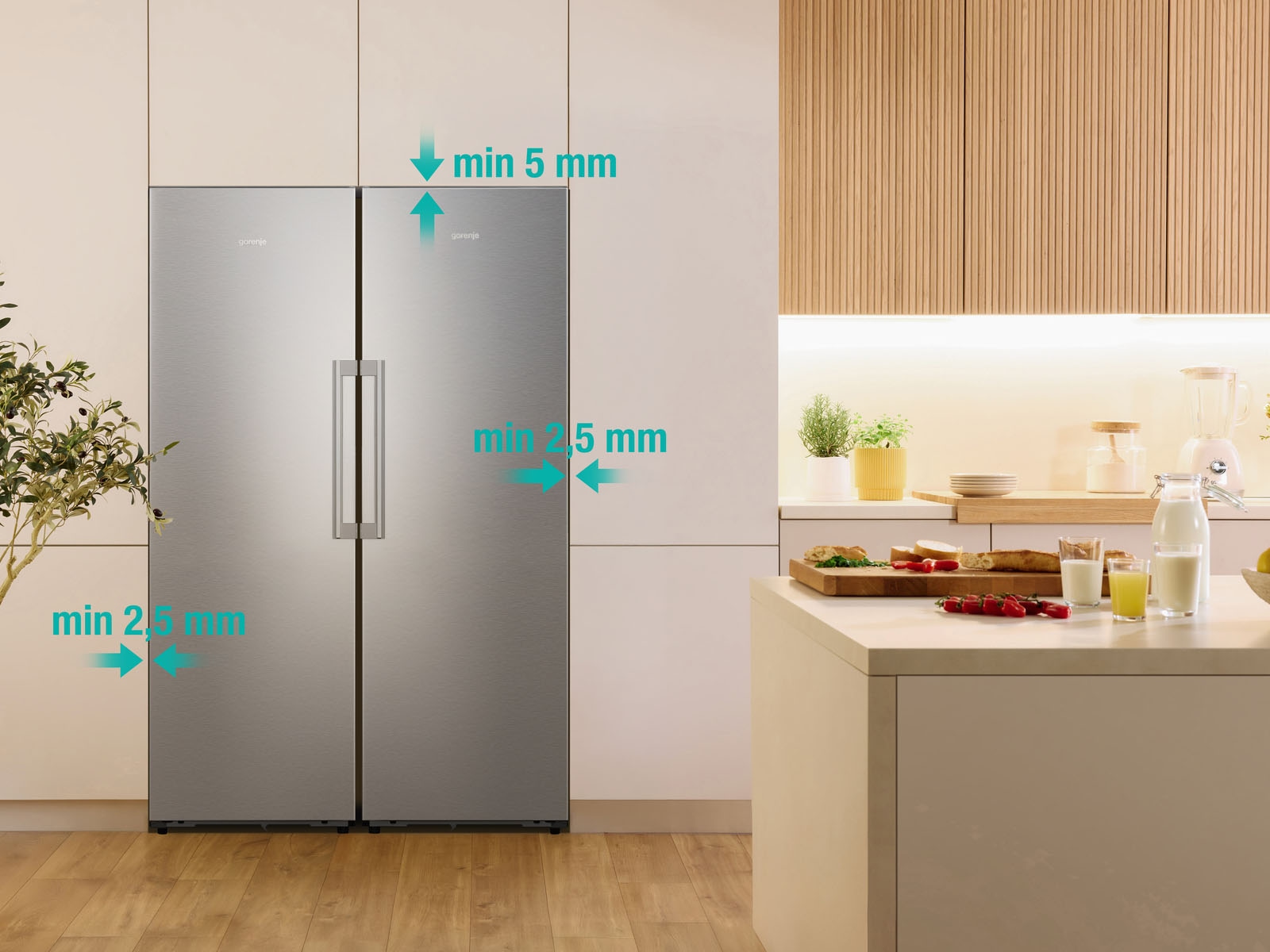 GORENJE Gefrierschrank NoFrost »FNC618C6XWF« 185,6 cm hoch 59,5 cm breit Perfect KitchenFit - passt sich in die Küchennische an