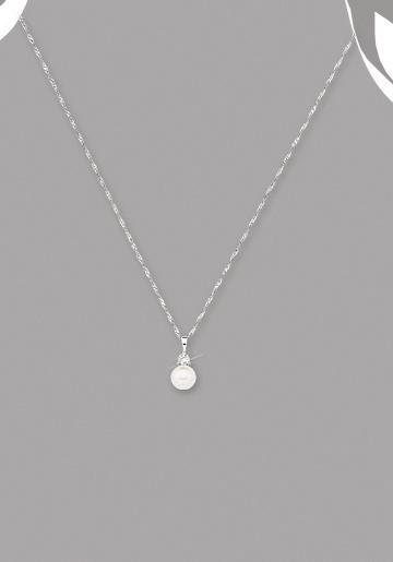 Amor Kette mit Anhänger »2016276«, mit Zirkonia (synth.) - mit Süßwasserzuchtperle