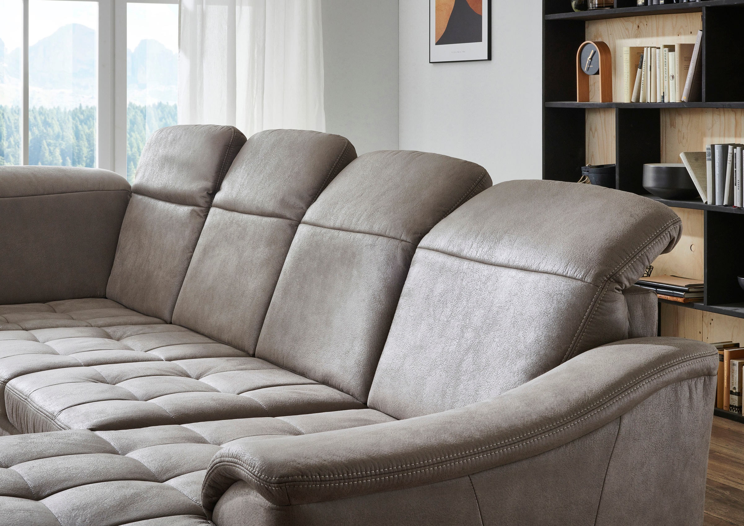 Die PlanBar Wohnlandschaft »PP-LA23145 U-Form« inkl. Kopfpolsterverstellung, Federkernpolsterung