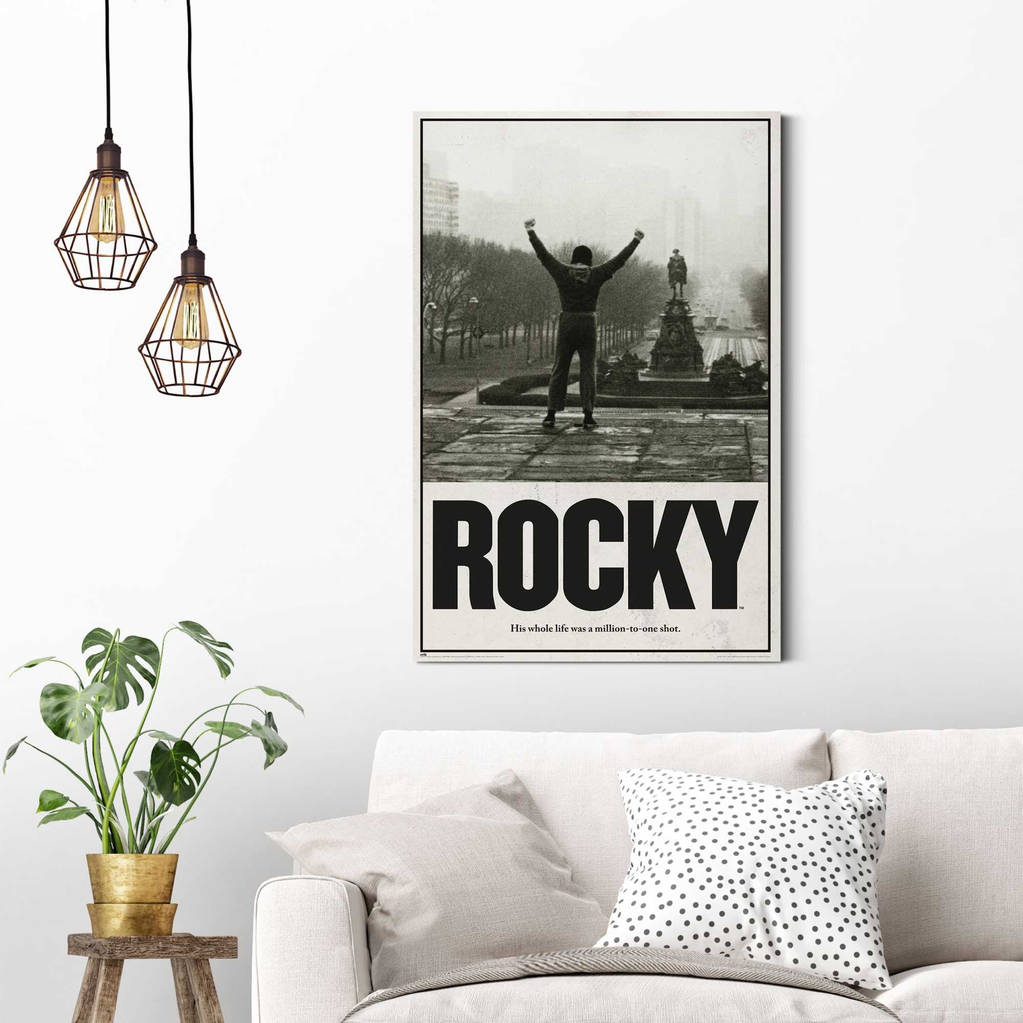 Reinders! Deco-Panel »Rocky - Rocky Balboa«, Teenager Zimmer - Schwarz-Weiß - MDF - Film und Fernsehen - 60x90 cm