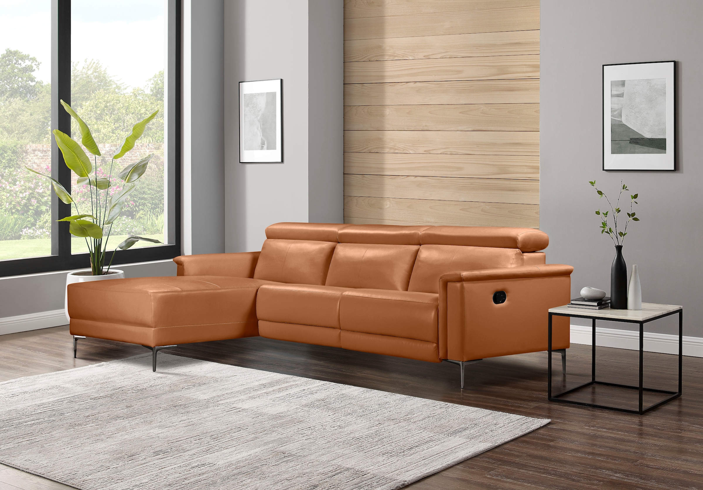 Places of Style Ecksofa Lund, mit man. o. elektr. Relaxfunktion und USB/ Kopfteilverstellung