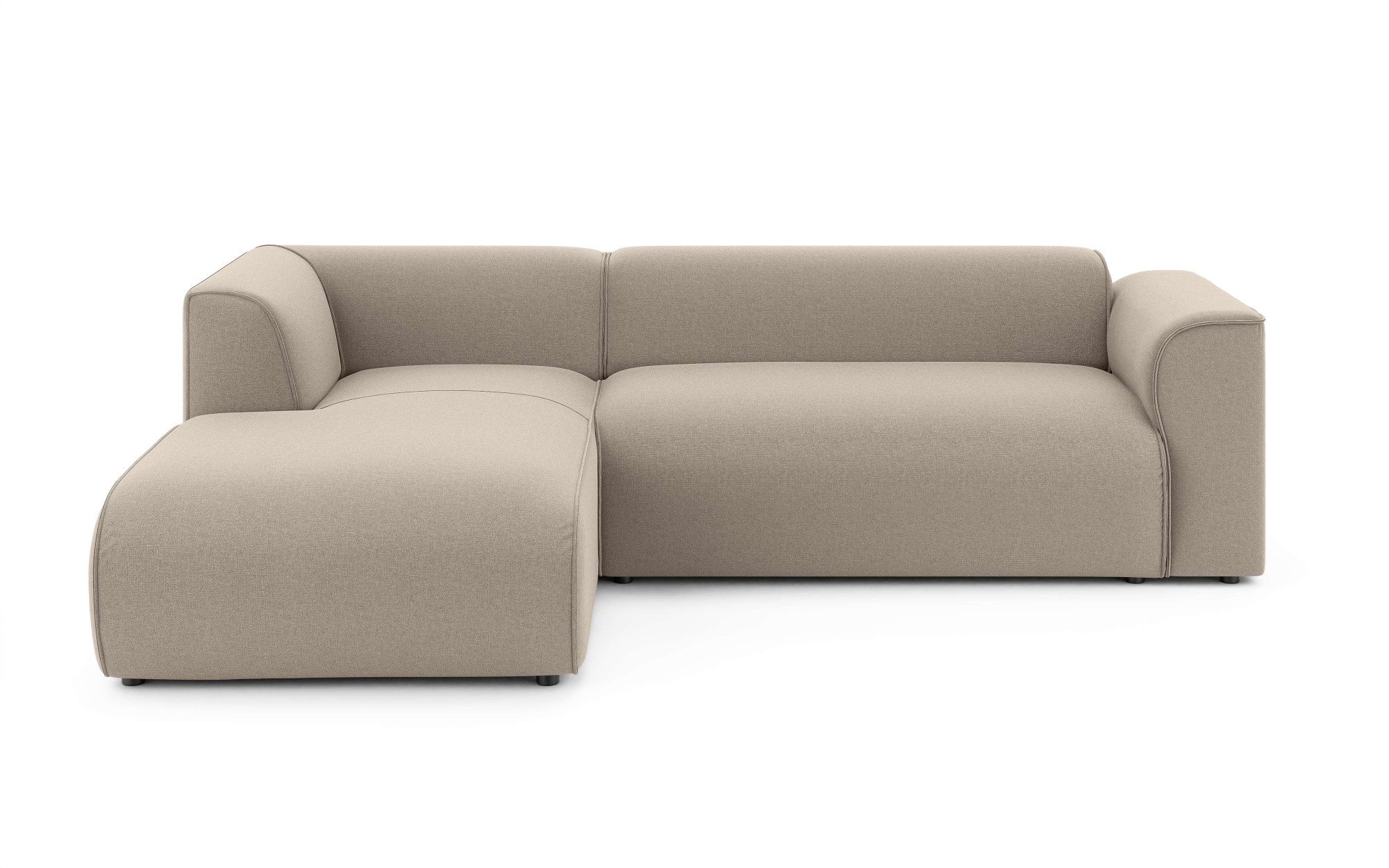 INOSIGN Ecksofa »MERID L-Form (257 cm), zeitlos & stilvolles Design,«, Aufwendig gepolstert, in Cord, Chenille und Struktur