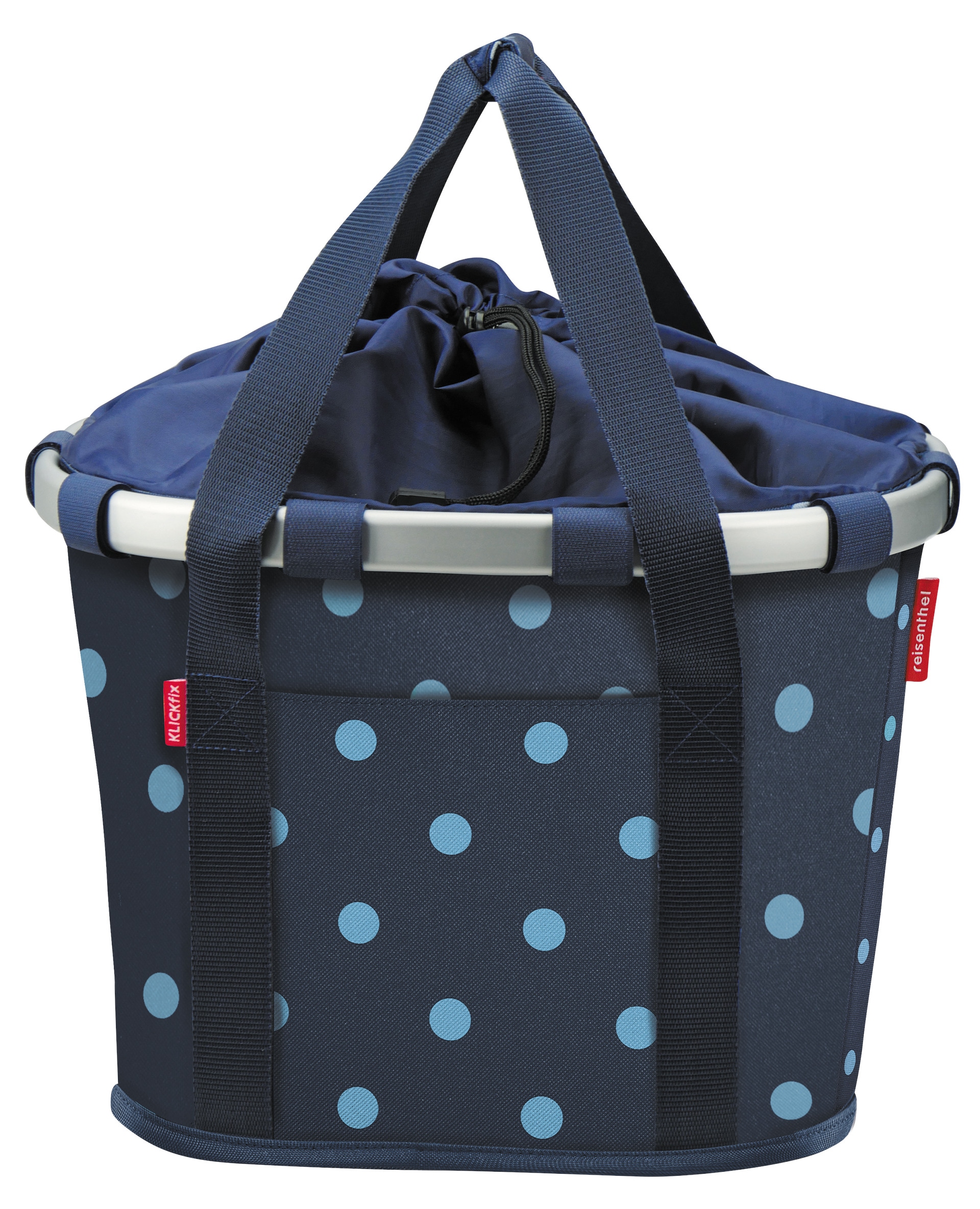 KlickFix Fahrradkorb »Vorderradkorb "Bike Basket", mixed dots blue«