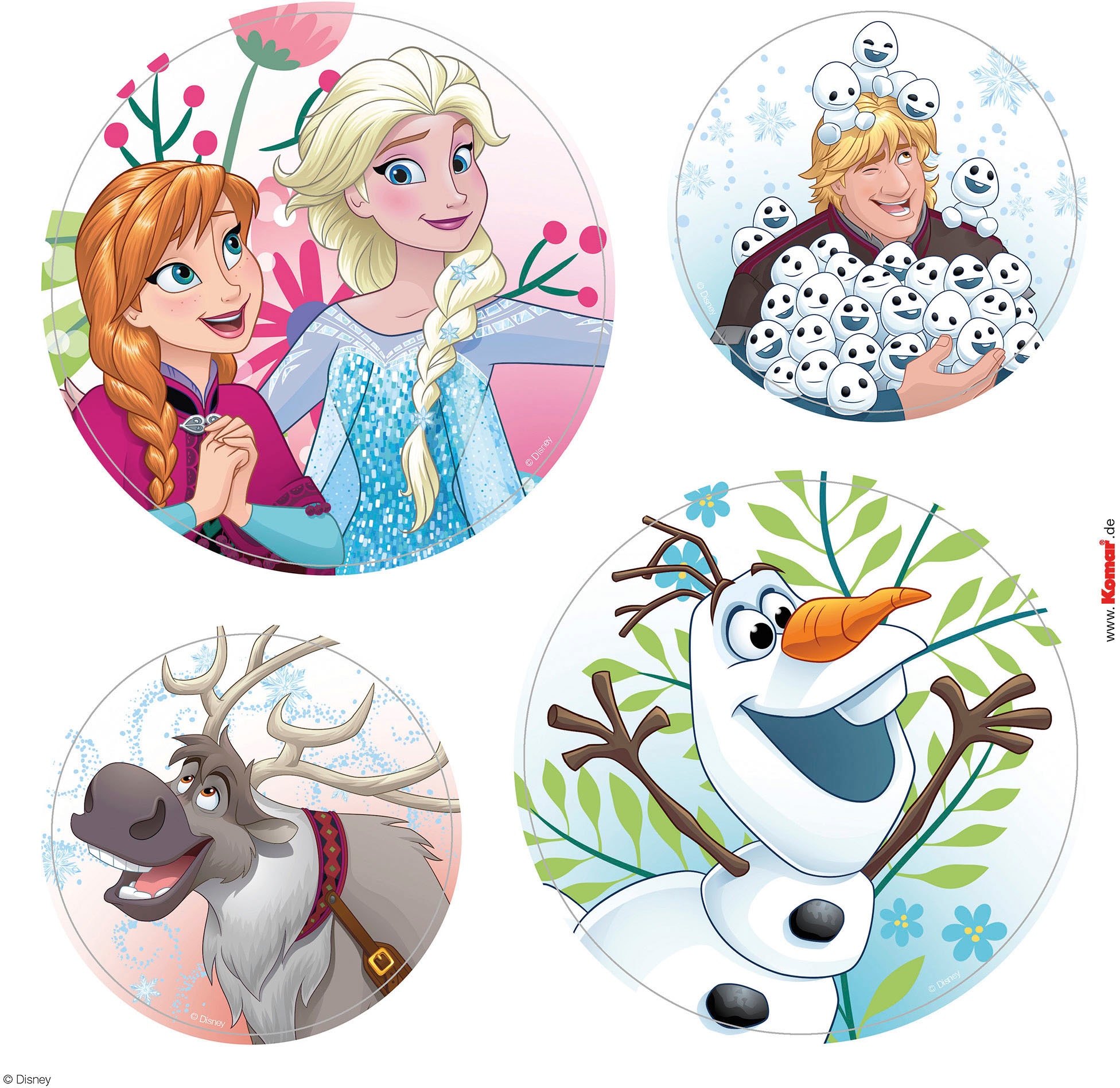 Komar Fensterbild »Frozen Springday Bubbles  - Größe 30 x 30 cm, 2 Bogen« Fenstersticker, selbsthaftend