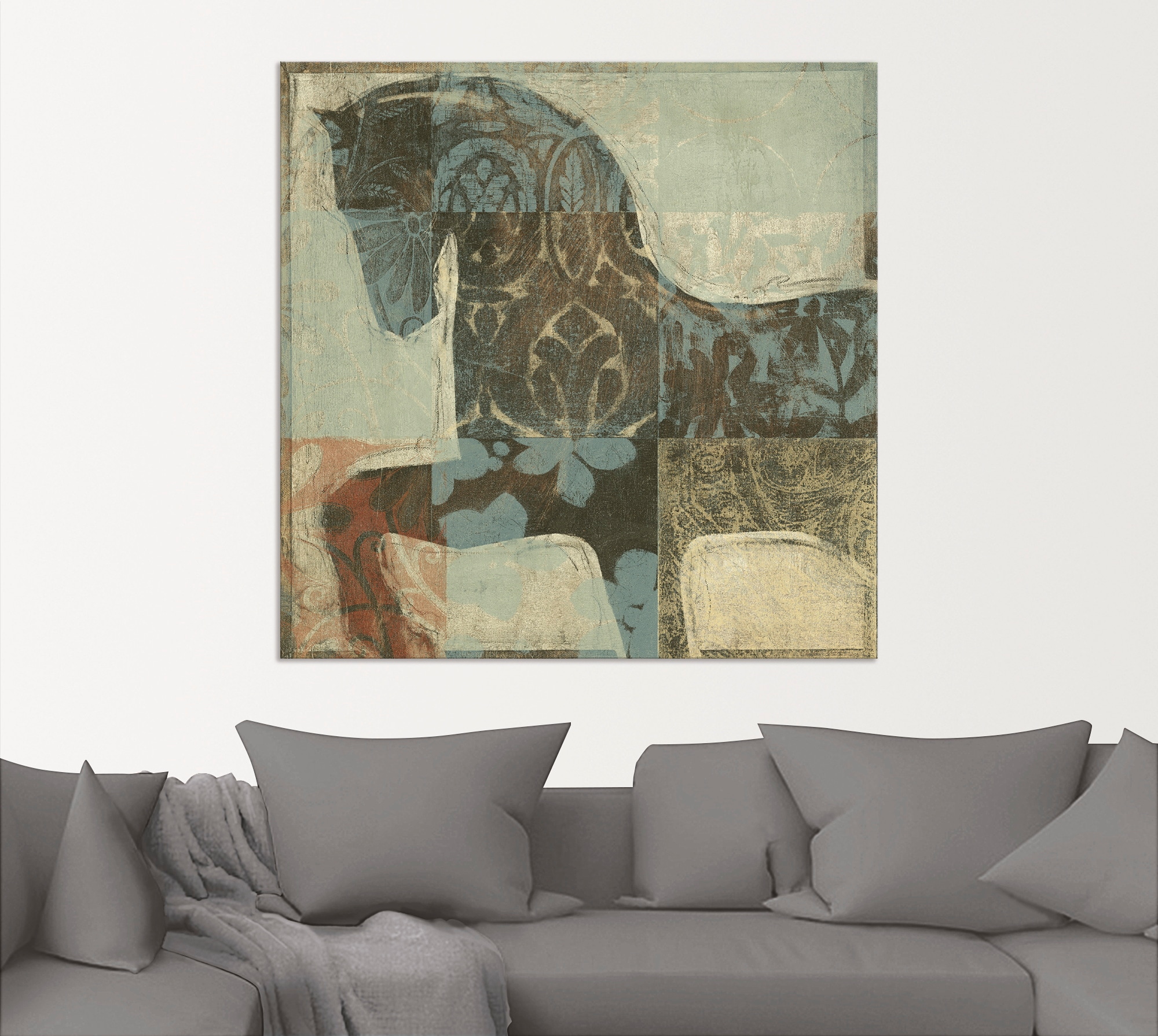 Artland Wandbild »Gemustertes Pferd I« Haustiere 1 Stk. tlg. als Alubild, Leinwandbild in verschied. Größen