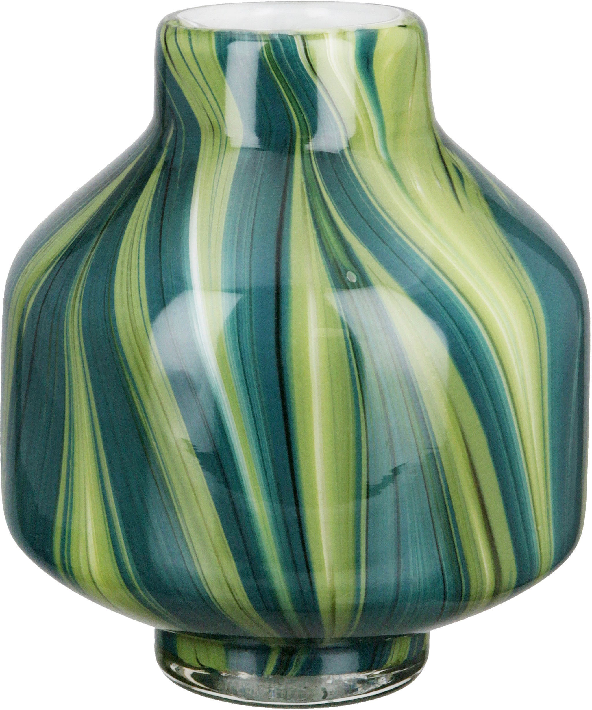 GILDE Tischvase »Verdo, Höhe ca. 16 cm«, (1 St.), dekorative Vase aus Glas, Blumenvase