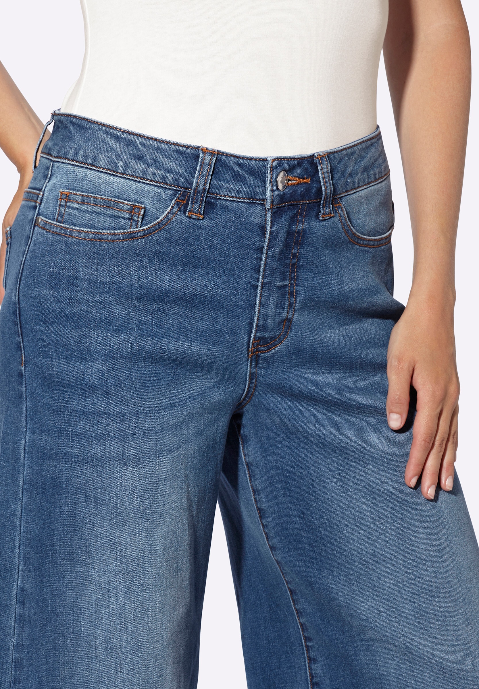 heine 5-Pocket-Jeans »Push-up-Jeans 5-Pocket-Jeans im Culotte-Schnitt«