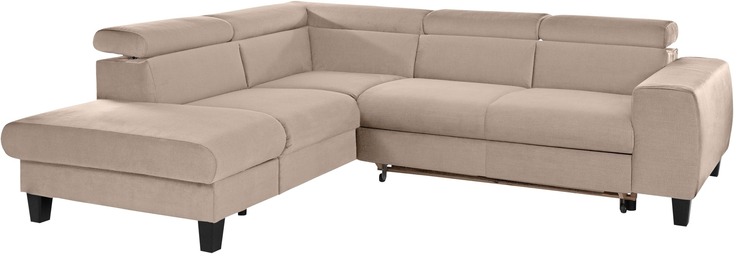 COTTA Polstergarnitur »Morven L-Form«, (Set), Set bestehend aus: Ecksofa mit Kopfteilverstellung & Hocker
