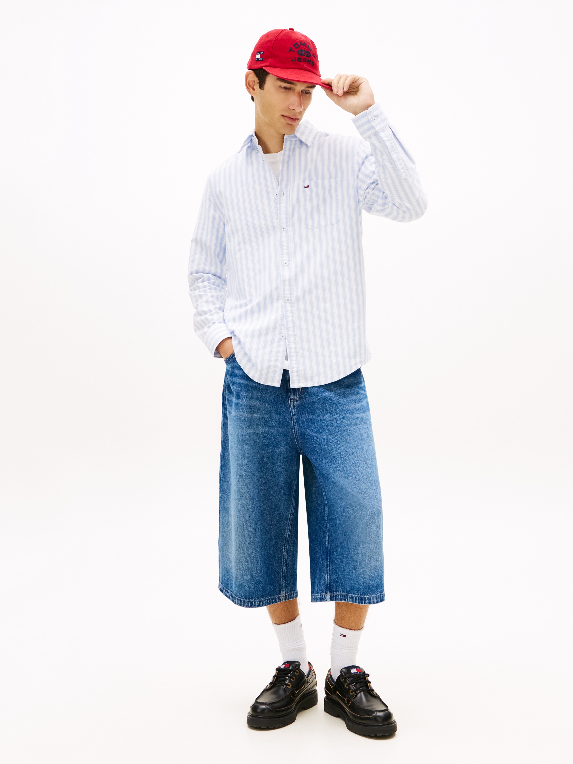 Tommy Jeans Langarmhemd »REGULAR STRIPE OXFORD« Regular fit mit Streifenmuster