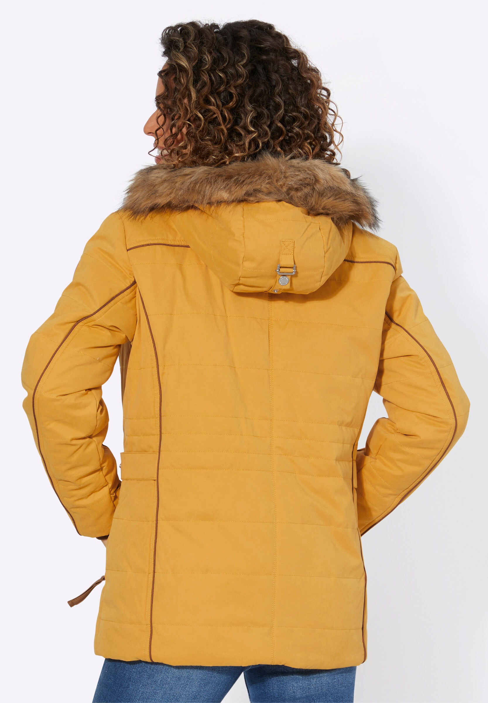 Witt Steppjacke »Jacke Steppjacke mit Pelz-Imitat, abknöpfbar« Abnehmbare Kapuze