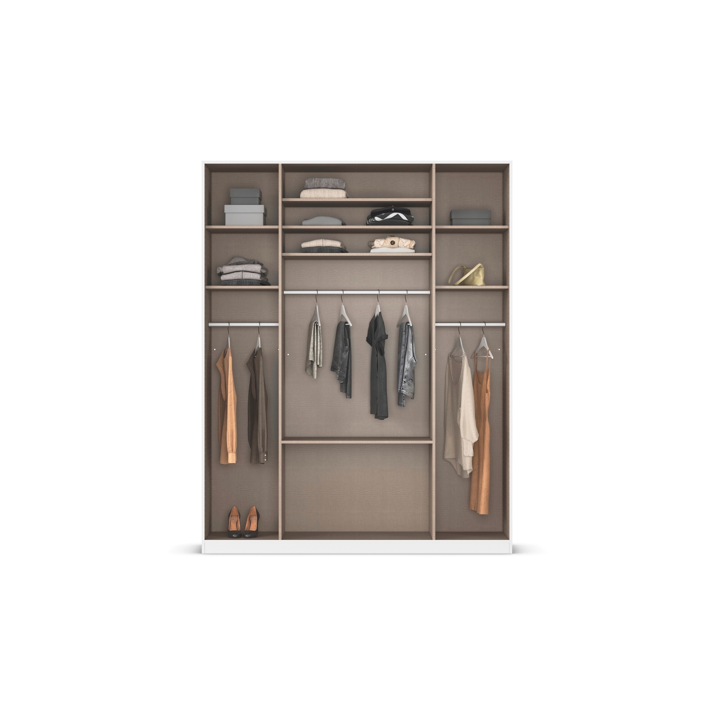 rauch Drehtürenschrank »Kleiderschrank Kleiderschränke Schrank Garderobe AGORDO mit Glasfront«, (in zwei Griff-Farben mit Glasfront), mit Außenschubkästen, in 6 Breiten und 2 Höhen MADE IN GERMANY
