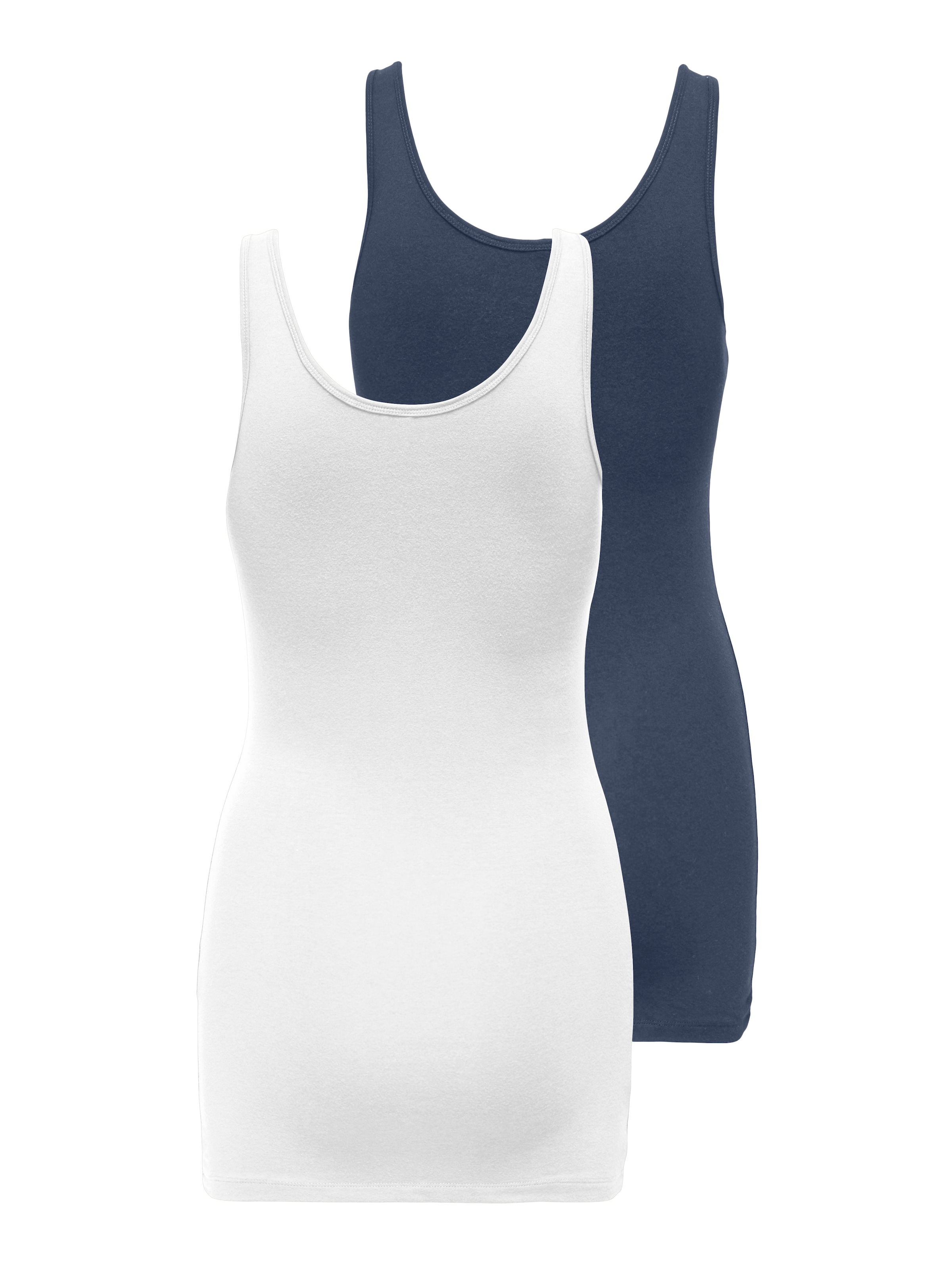 ONLY Tanktop »ONLLIVE LOVE NEW LONG TT 2PACK NOOS«, (Packung, 2 tlg., 2er-Pack)