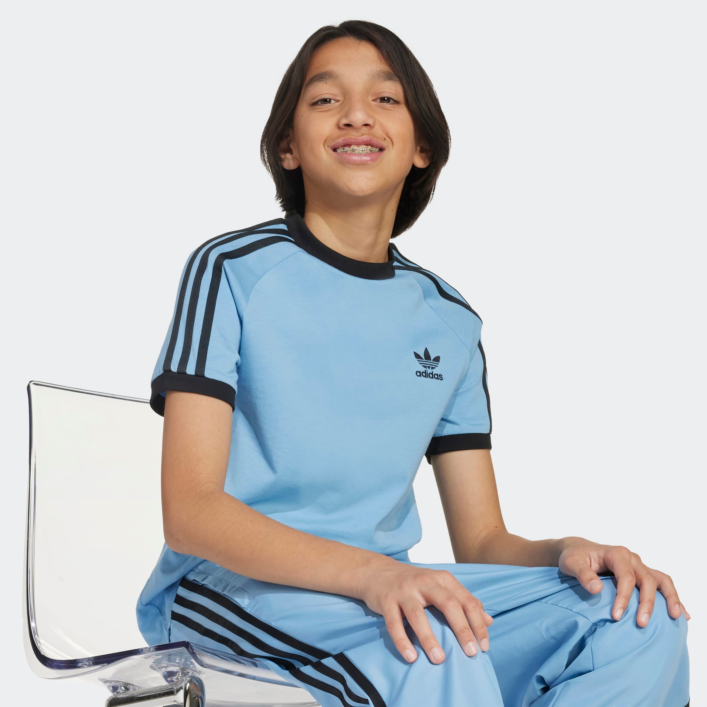 adidas Originals T-Shirt »3 STRIPE TEE« sportlicher Stil, mit kurzen Ärmeln, für Kinder, aus Baumwolle