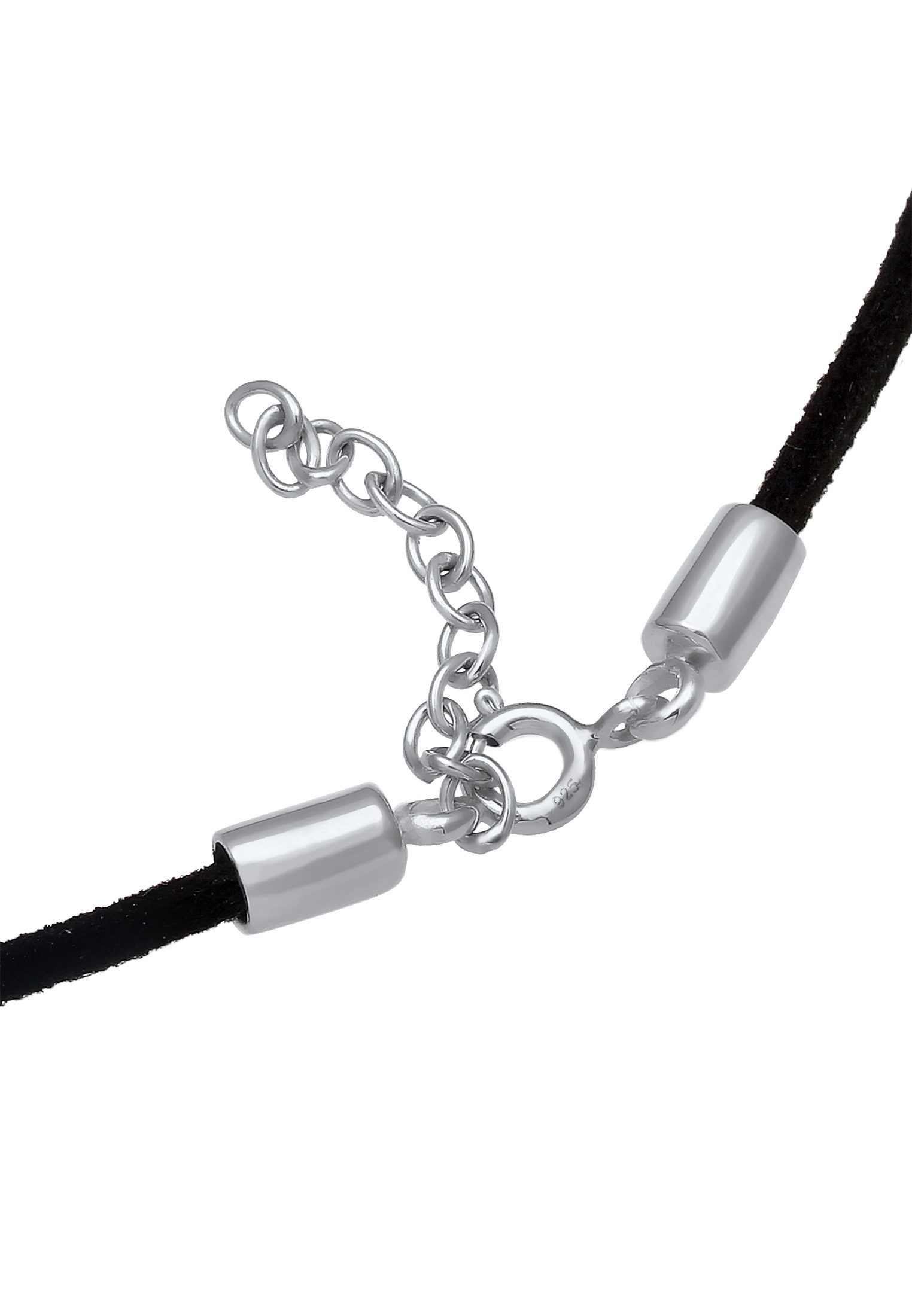 Elli Choker »Halskette Choker Velour Schwarz mit Anhänger Kugel Silber«