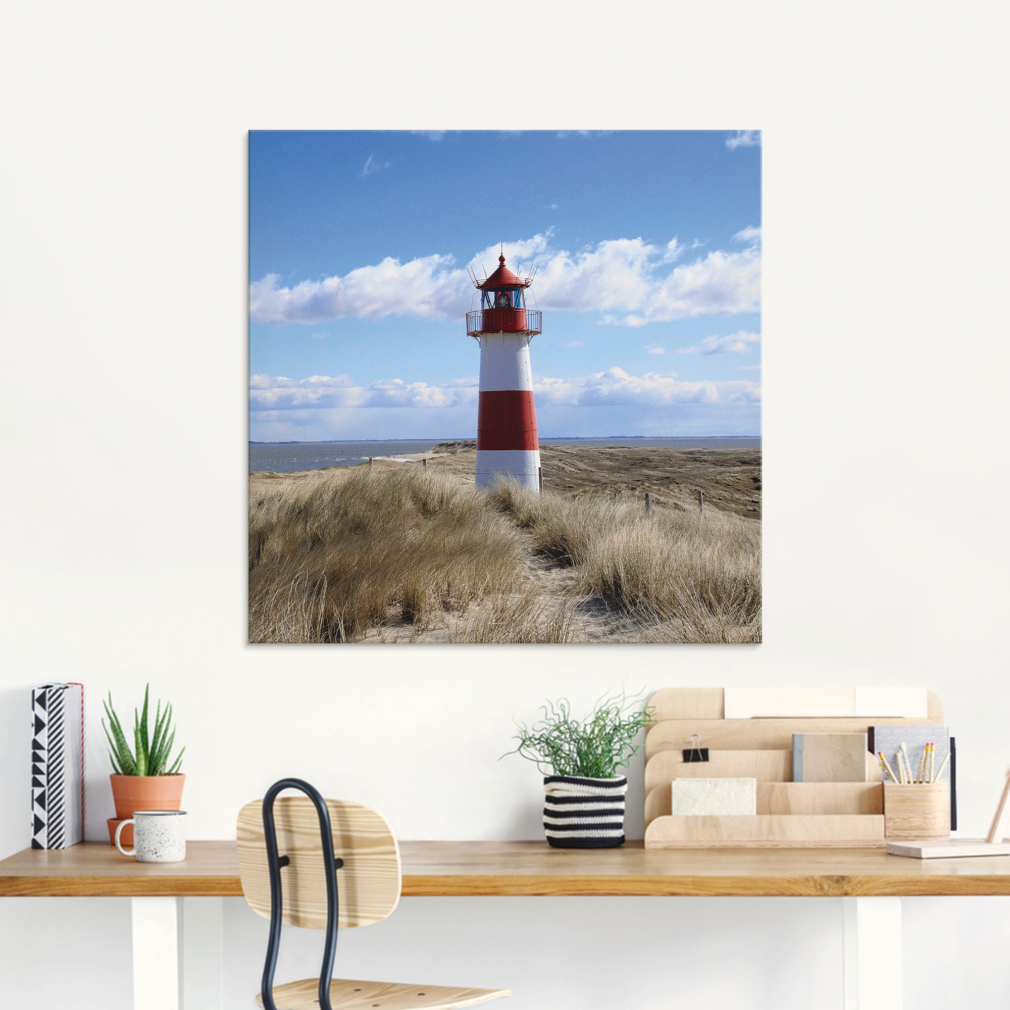 Artland Glasbild »Leuchtturm Sylt«, Gebäude, (1 St.), in verschiedenen Größen
