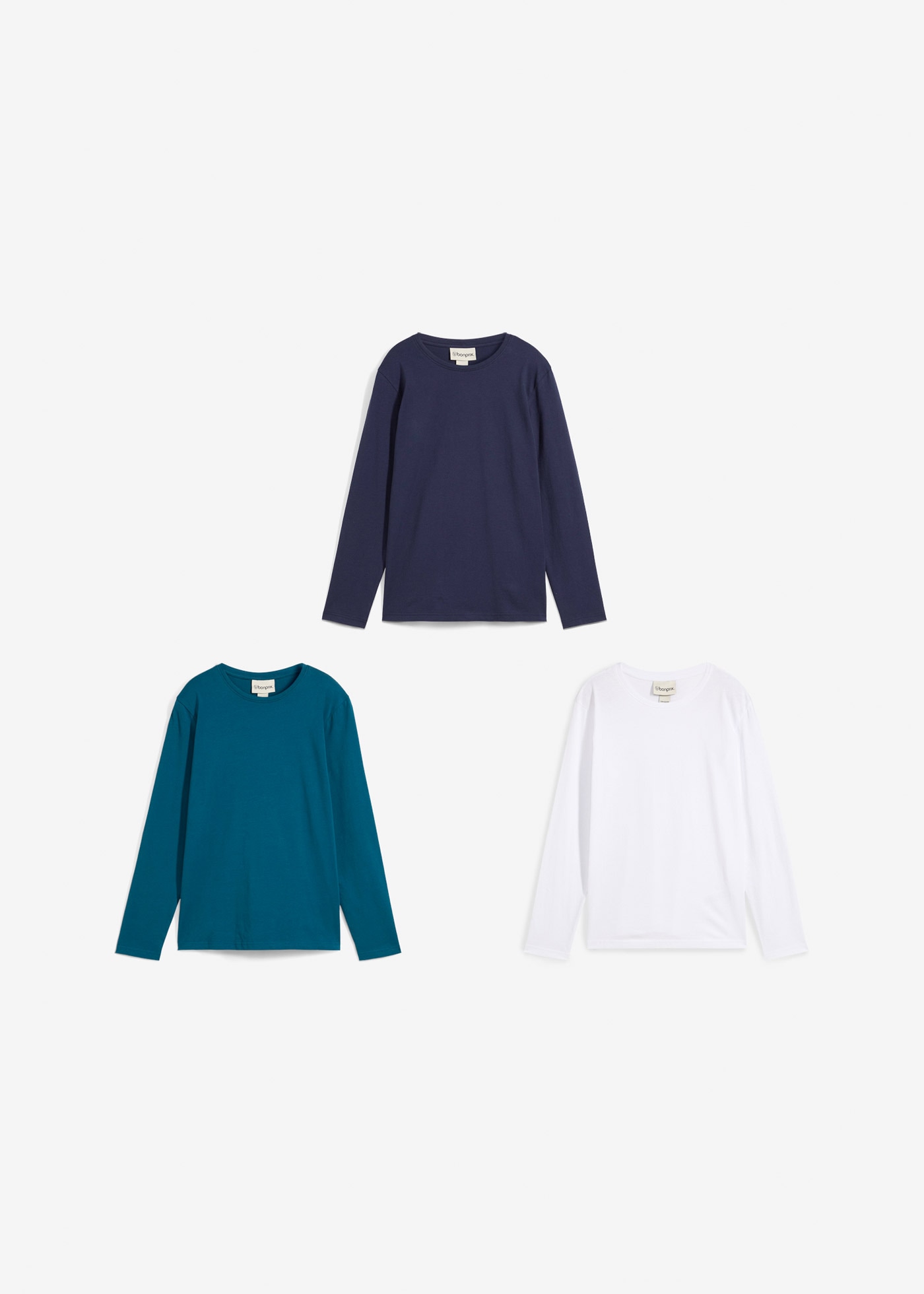 bonprix Langarmshirt Packung, 3