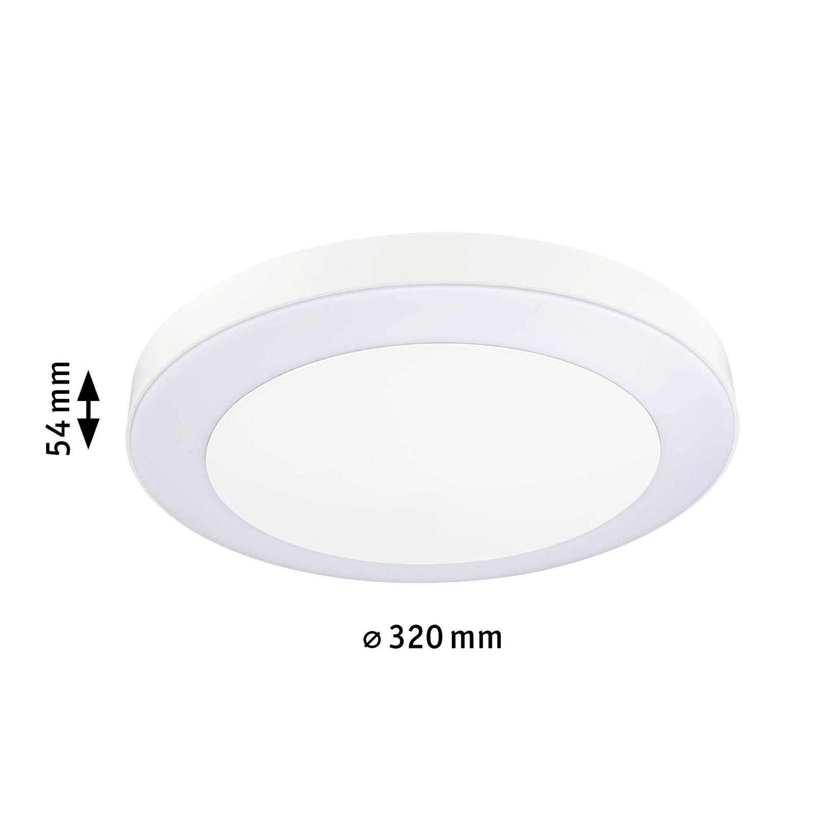 Paulmann LED Außen-Deckenleuchte »Circula IP44 rund 320mm 3000K 14W 880lm 230V Kunststoff«, 1 flammig, Dämmerungssensor Bewegungsmelder seewasserresistent