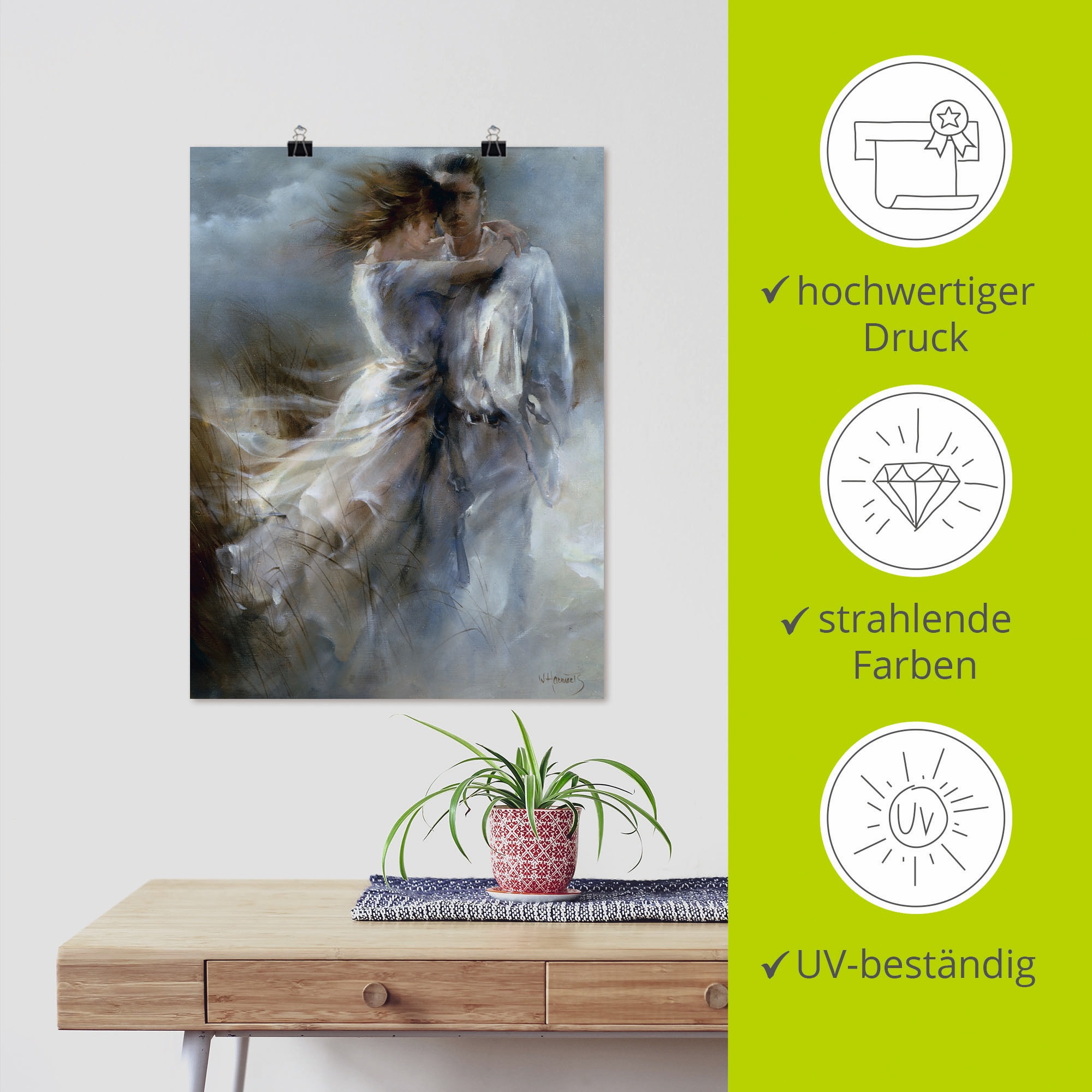 Artland Wandbild »Private Bekanntgabe«, Paar, (1 St.), als Leinwandbild, Poster in verschied. Größen