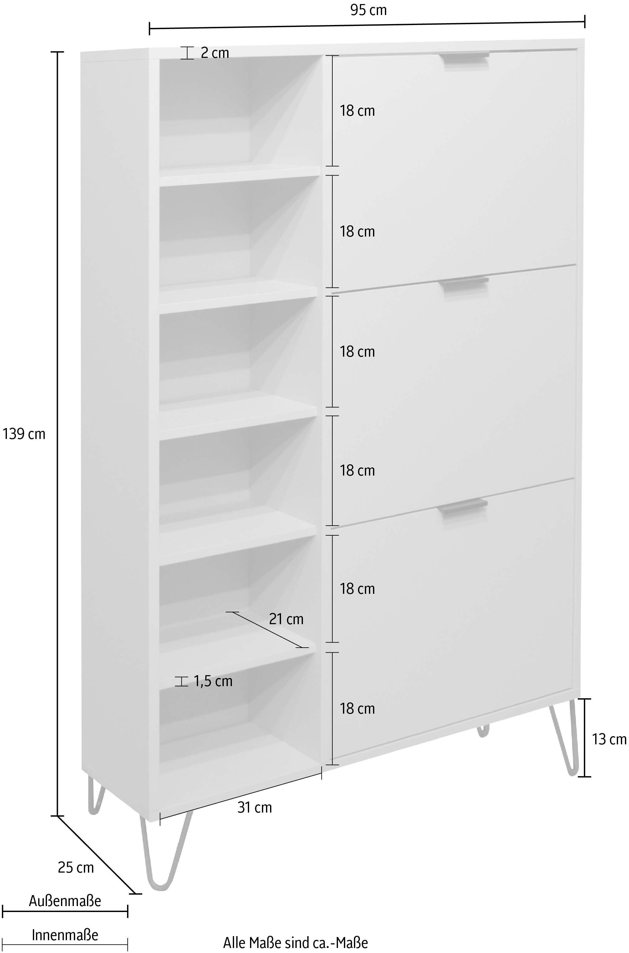 Mäusbacher Schuhschrank »Bonnie TOPSELLER!«, (OTTOs Choice), Schuhschrank mit Drahtgestell