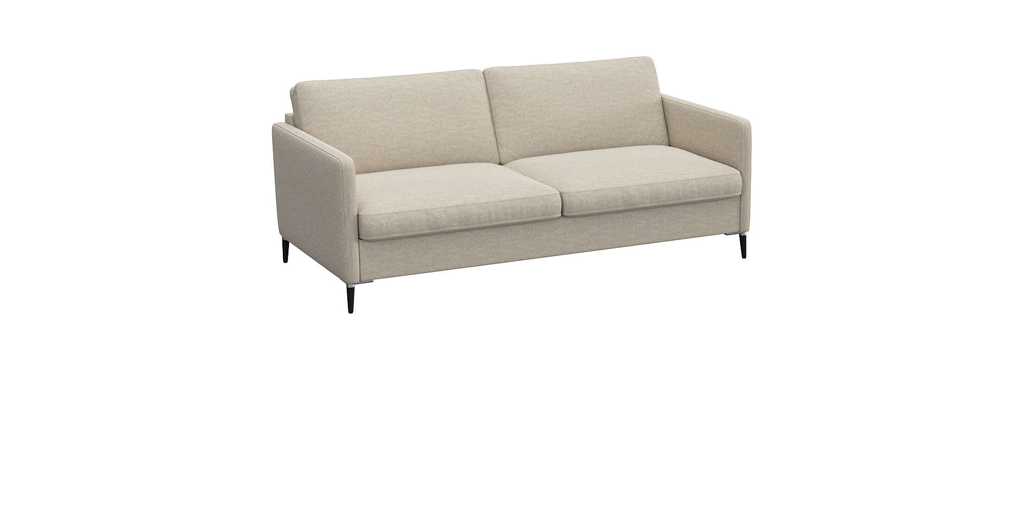 FLEXLUX 2,5-Sitzer »Fiore, super bequem durch hochwertigen Sitzaufbau mit Kaltschaum«, schmale Armlehnen, Füße Alu+schwarz