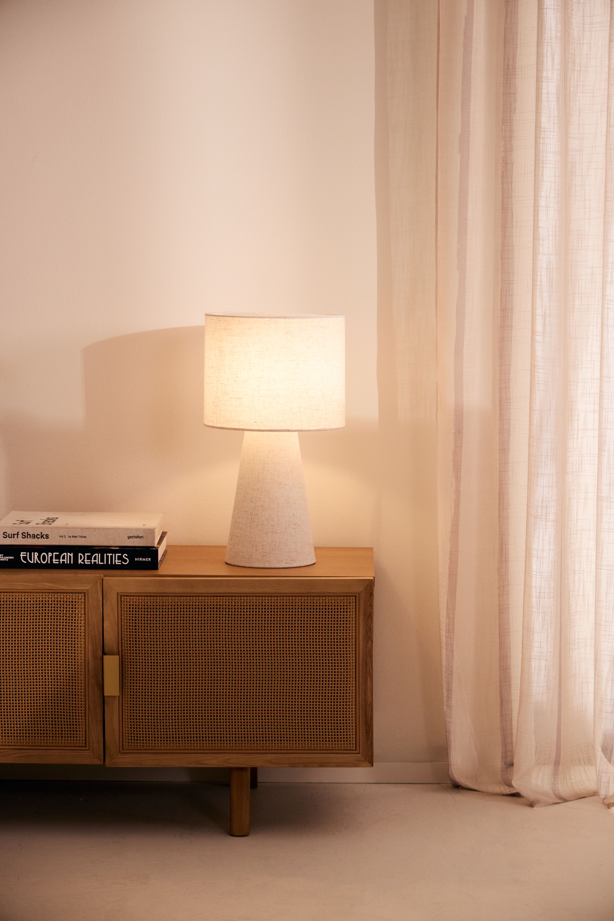 LeGer Home by Lena Gercke Tischleuchte »Lienne« E14 1 Stk. Höhe 45 cm, Ø 25 cm, E14, Textilschirm, Schnurzwischenschalter