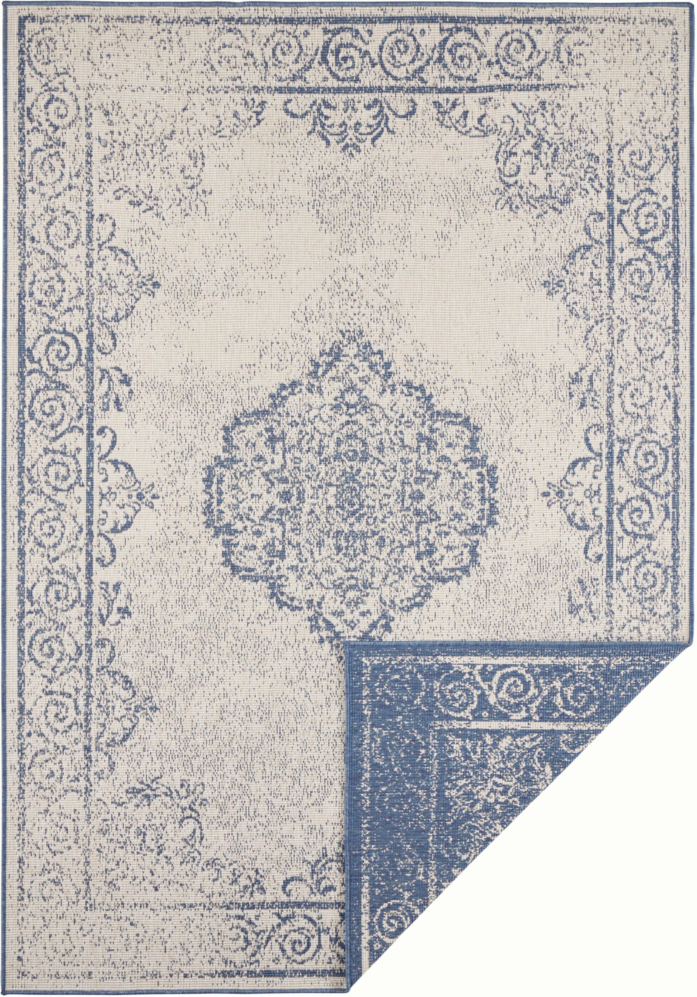 NORTHRUGS Teppich »CEBU Wendeteppich«, rechteckig, 5 mm Höhe, In-& Outdoor, Wetterfest, Balkon, Wohnzimmer, Wasserfest, Orientalisch