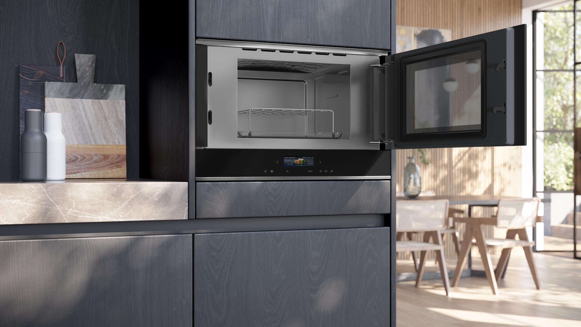 SIEMENS Einbau-Mikrowelle »BE732R1B1«, Mikrowelle-Grill-Grill, 1990 W