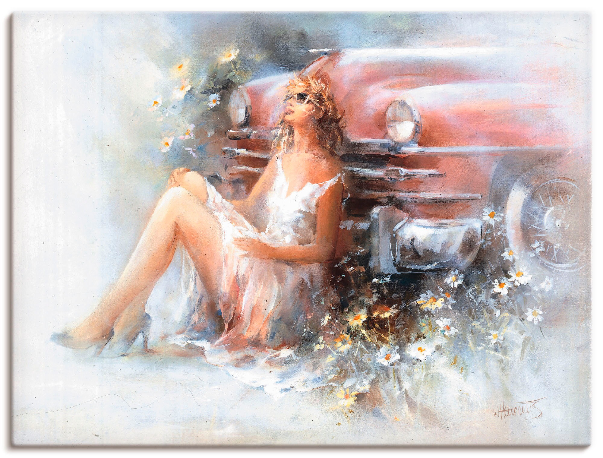 Artland Wandbild »Entspannen«, Frau, (1 St.), in vielen Größen & Produktarten -Leinwandbild, Poster, Wandaufkleber / Wandtattoo auch für Badezimmer geeignet