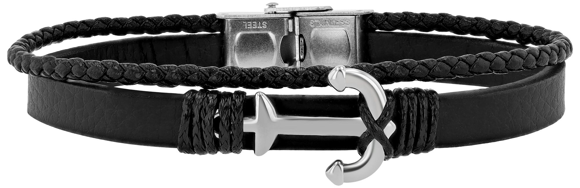 Adelia´s Lederarmband »Edelstahl Armband Lederarmband«