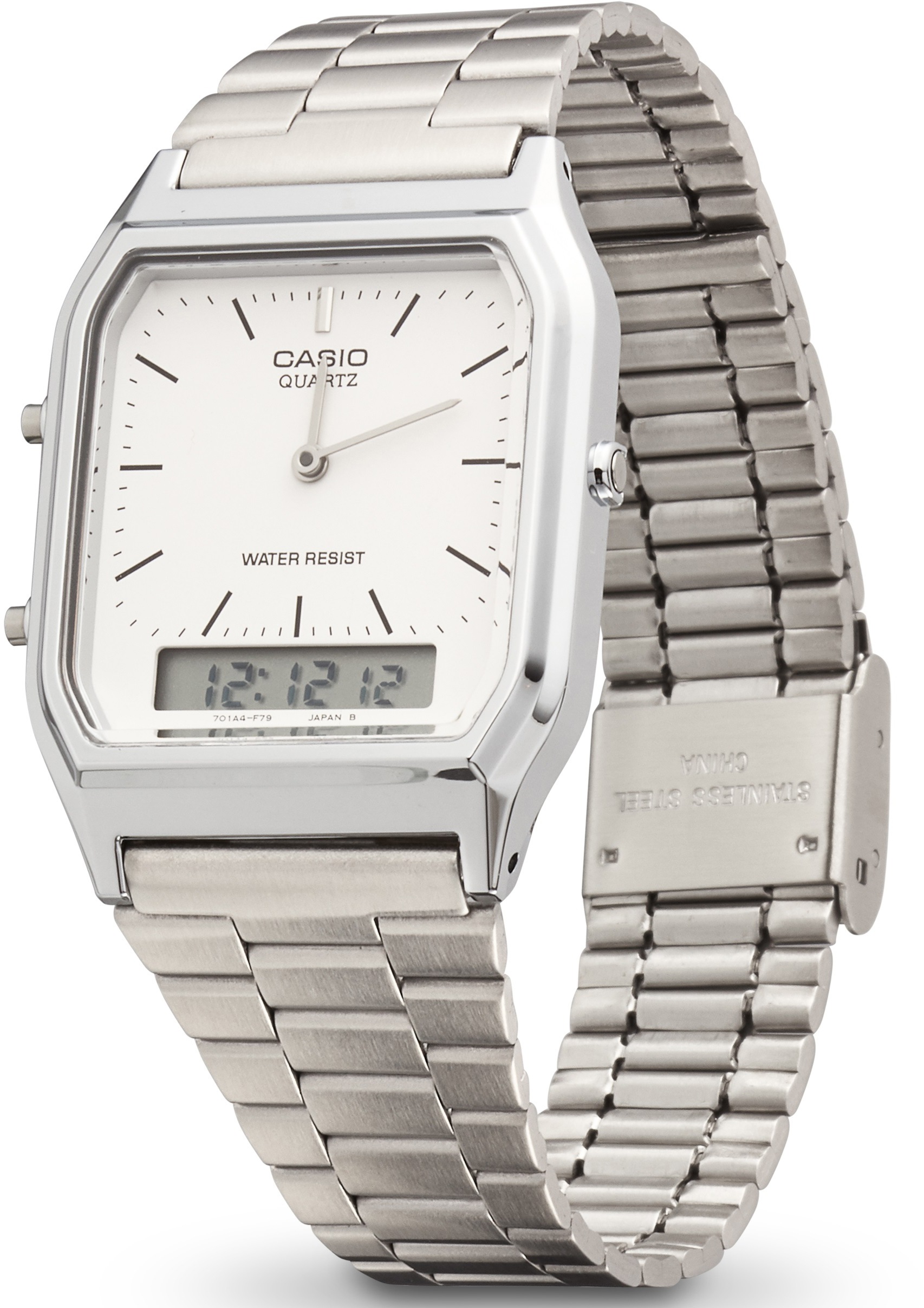 CASIO VINTAGE Chronograph, Quarzuhr, Armbanduhr, Damenuhr, Herrenuhr,Digitaluhr, Edelstahlarmband