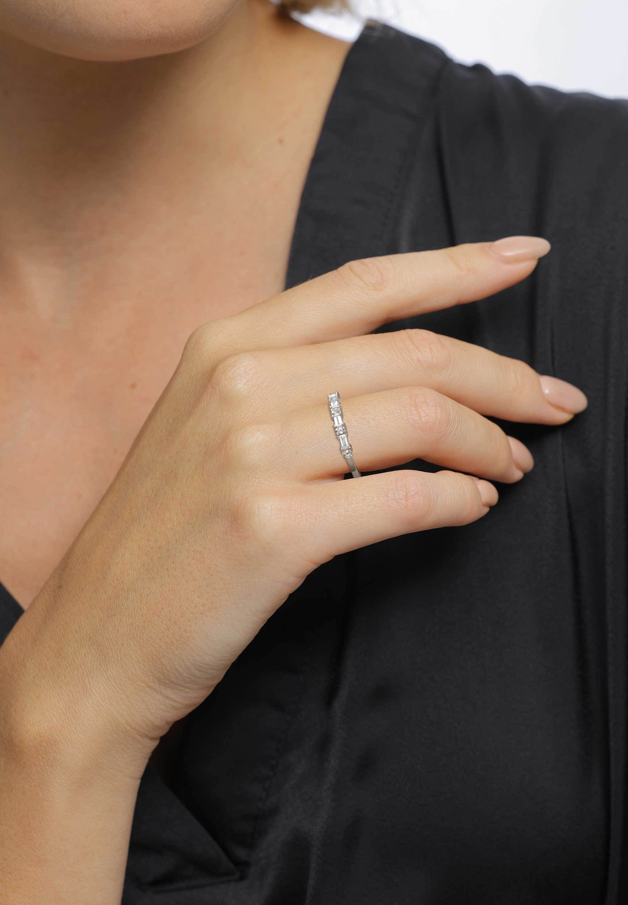 Elli Premium Silberring »Ring Verlobungsring Topas Weiß 925 Sterling Silber«