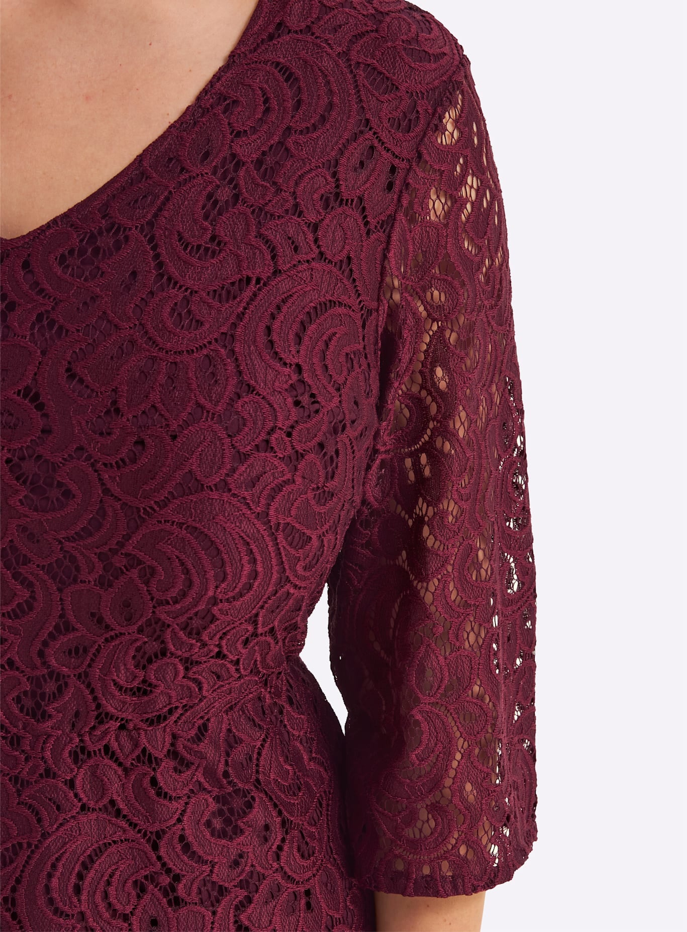 Sheego Spitzenkleid »Webkleid«