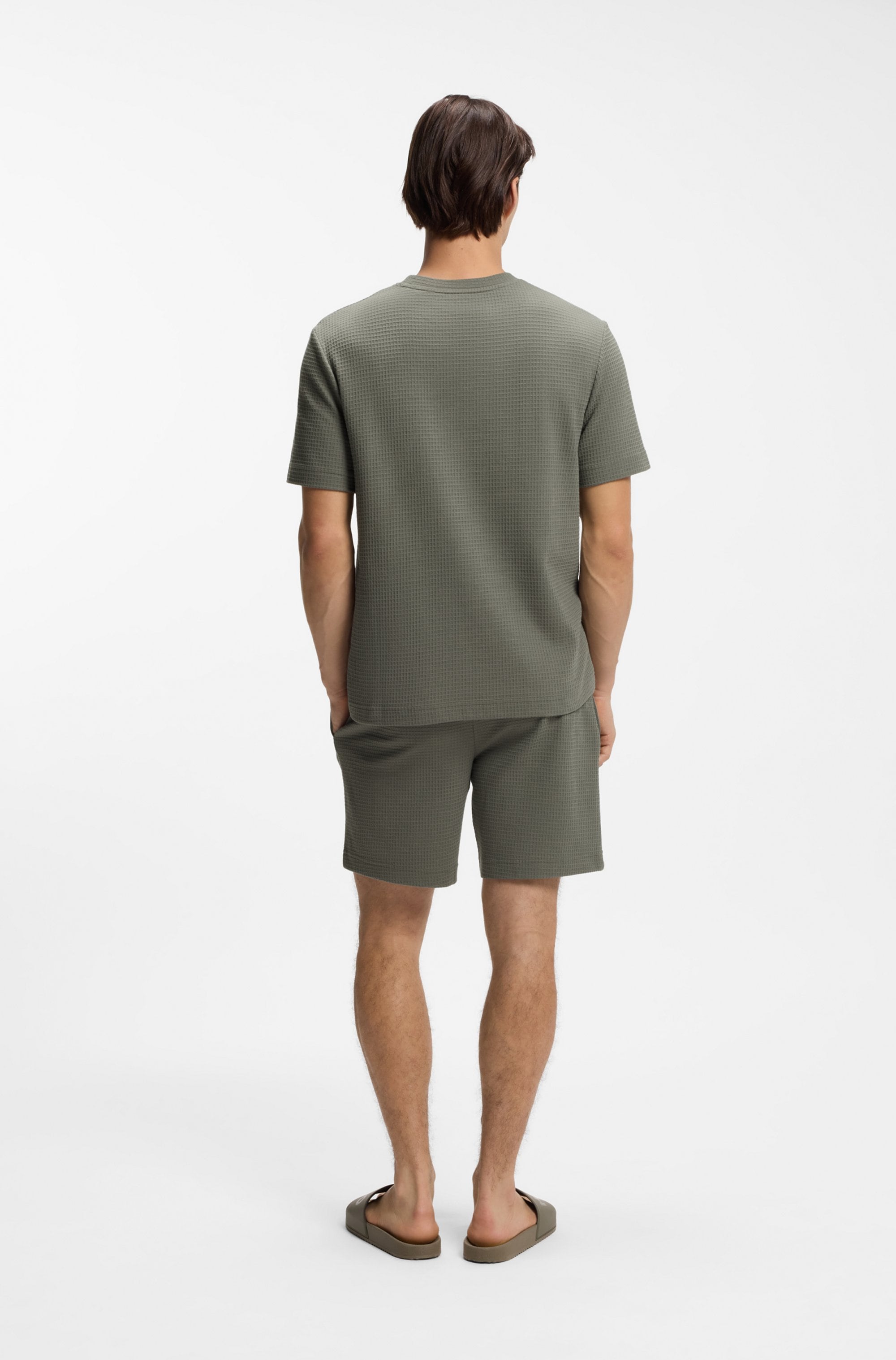 HUGO Underwear T-Shirt »,Austin T-Shirt« Waffelstruktur und Logo-Stickerei