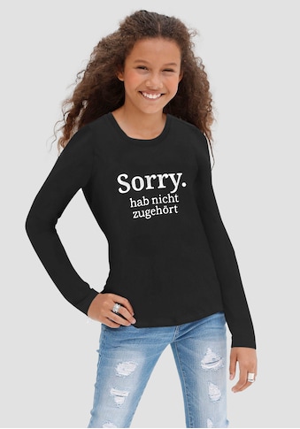 KIDSWORLD Langarmshirt »Sorry. hab nicht zugehört« kaufen
