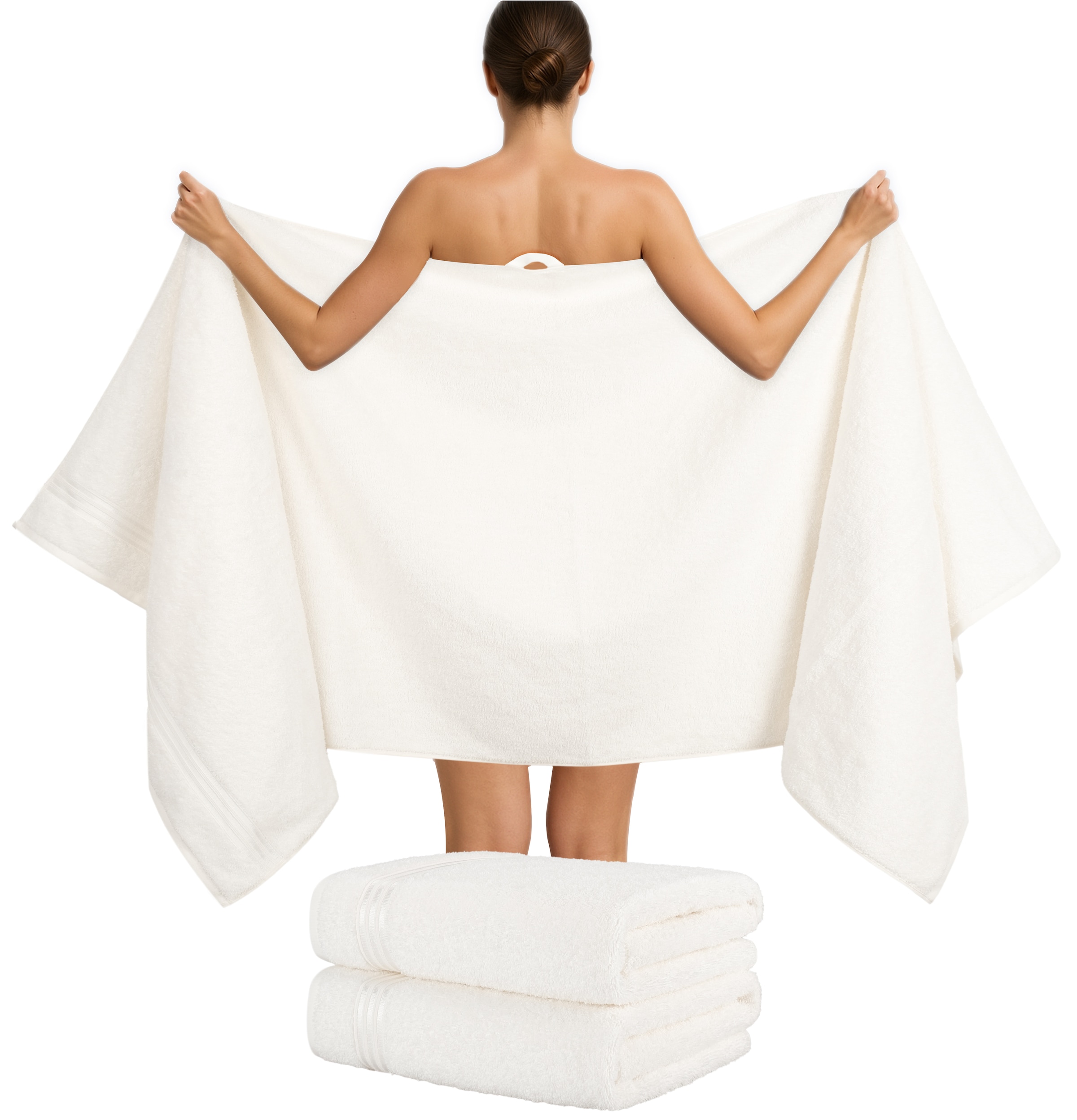 HAMMETEX Saunatuch »Hammetex 2er Set extra große Saunatücher«, (Packung, 2 St., 80x200 Saunatücher), 100% Baumwolle – Weich & Saugfähig – Luxuriöse Große Spa-Badetücher