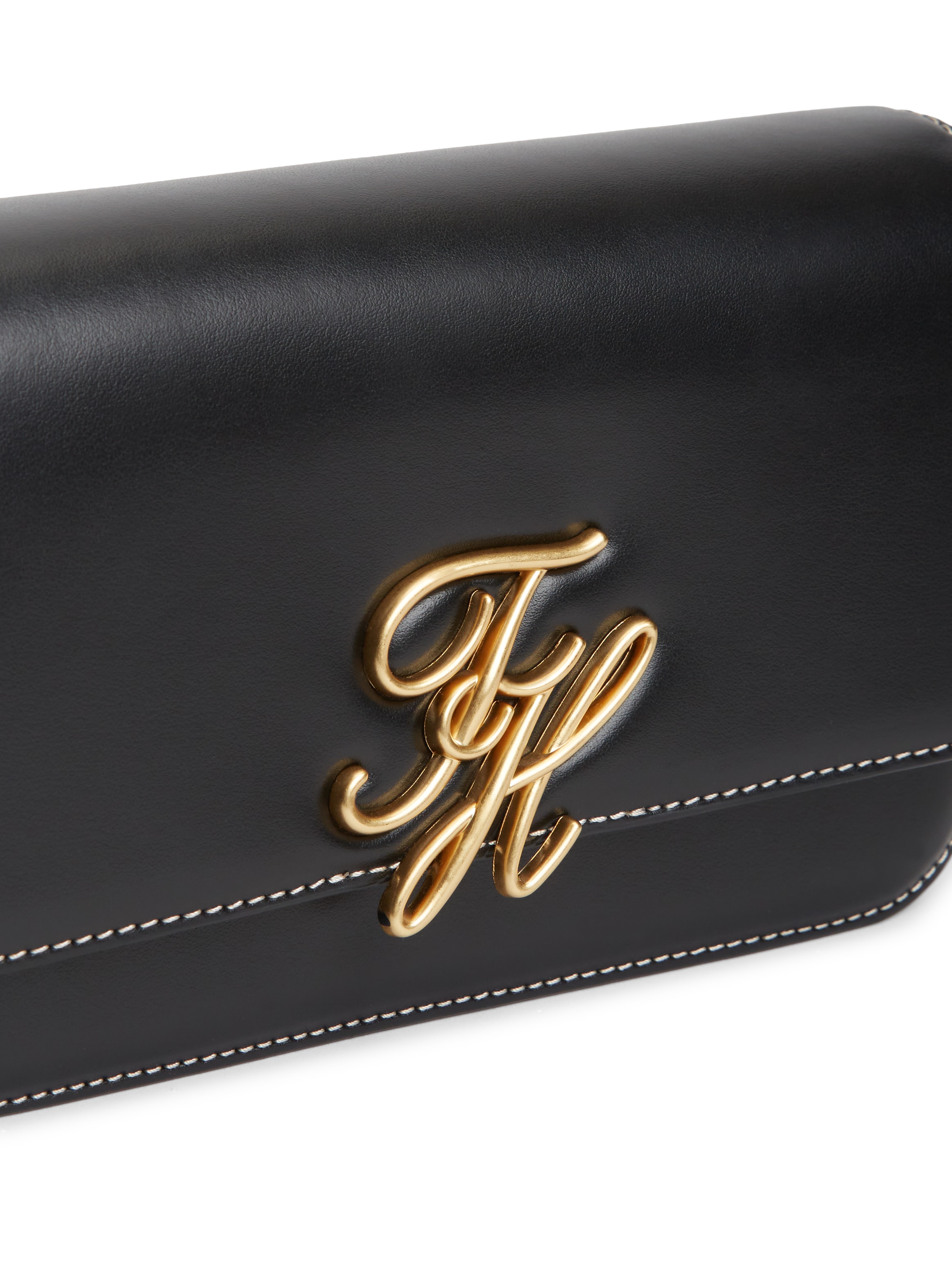 Tommy Hilfiger Umhängetasche »TH SCRIPT FLAP CROSSOVER« Schultertasche, Handtasche, Mulitfach, Clutch mit Logo