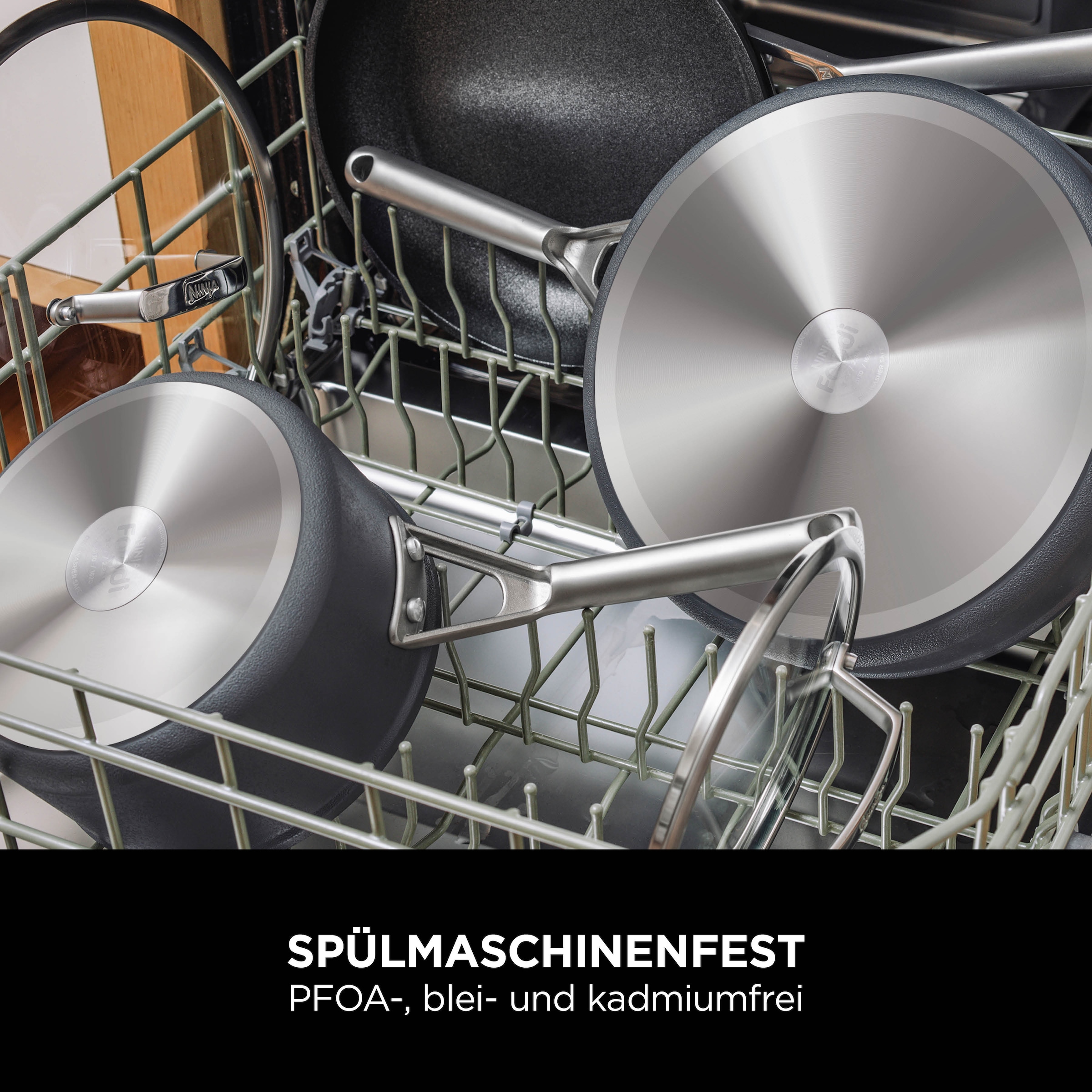 NINJA Wok »Ninja ZEROSTICK Premium Wok 28 cm C30928DE« Aluminium 1 Stk. tlg. Premium Kollektion, ZEROSTICK Technologie, garen ohne Fett