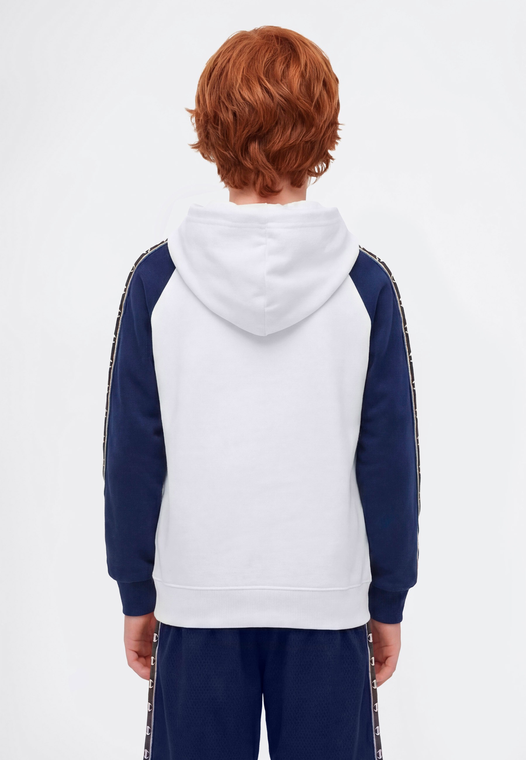 Champion Kapuzensweatshirt »Sports-inspired Terry Hoodie with Tape detailing«, für Kinder, sportlich inspiriert, mit Kapuze, normale Schnittform
