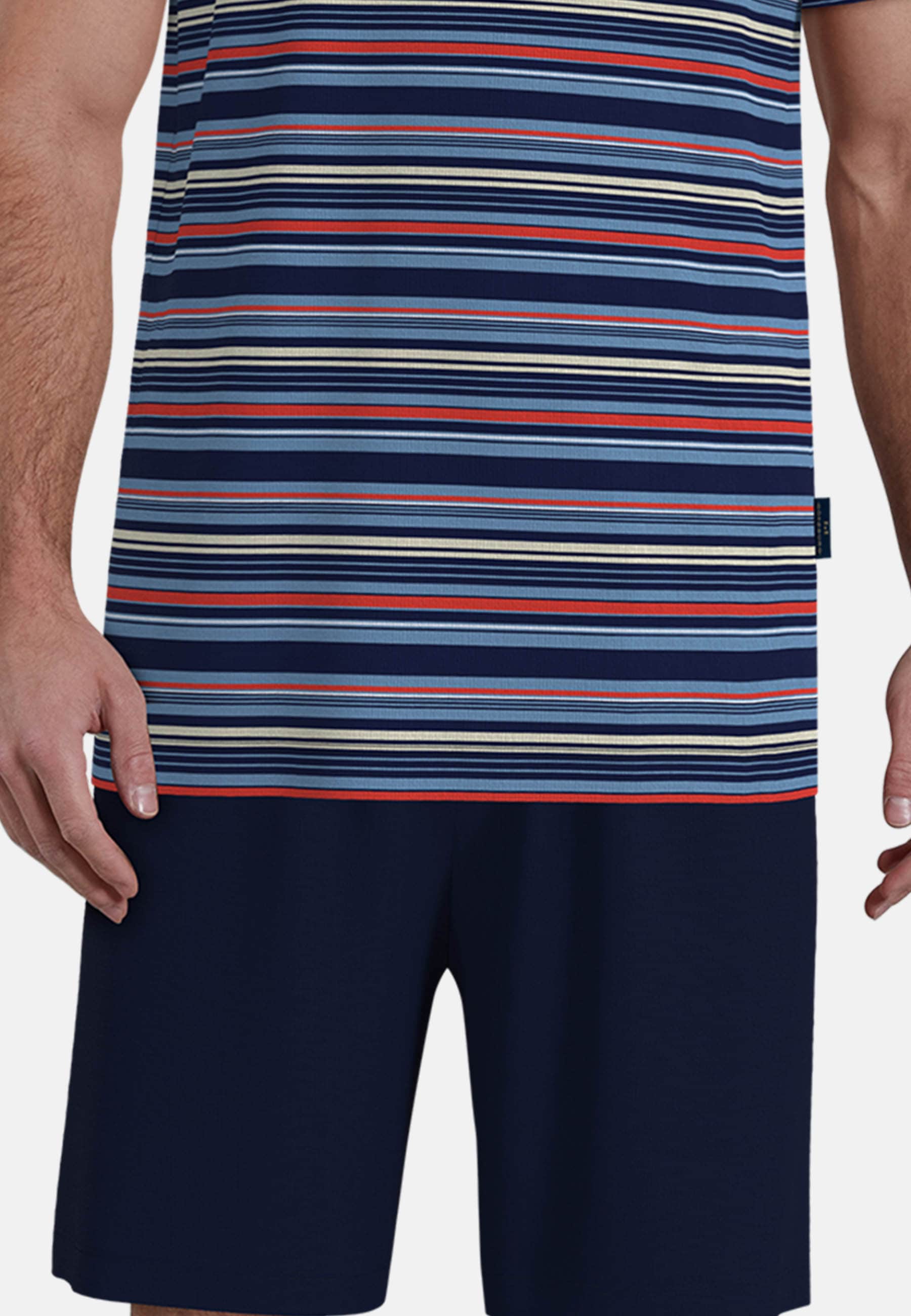 GÖTZBURG Shorty »Glasgow« gestreift, kurz, Rundhalsausschnitt, mit Gesäßtasche, Baumwollmix