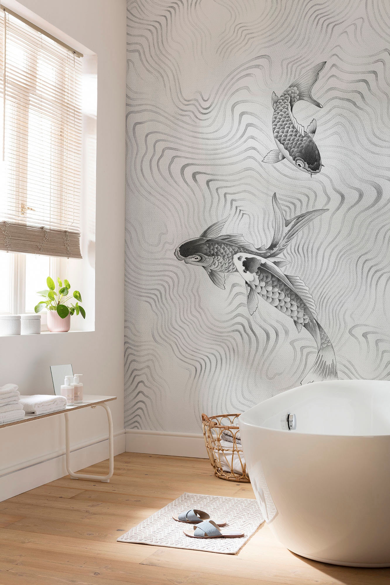 Komar Vliestapete »Digitaldruck Vlies - Perfect Pond - Größe 200 x 250 cm«, bedruckt, Wohnzimmer, Schlafzimmer